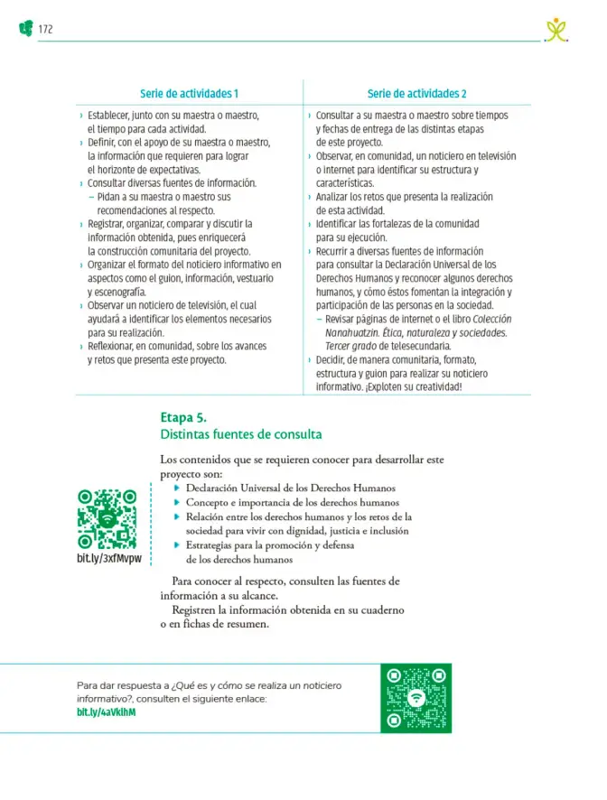 Página 173 de Colección Nanahuatzin. Nuestro libro de Proyectos. Tomo III. Libro de Educación Telesecundaria Grado 3° Ciclo Escolar 2025 - 2026