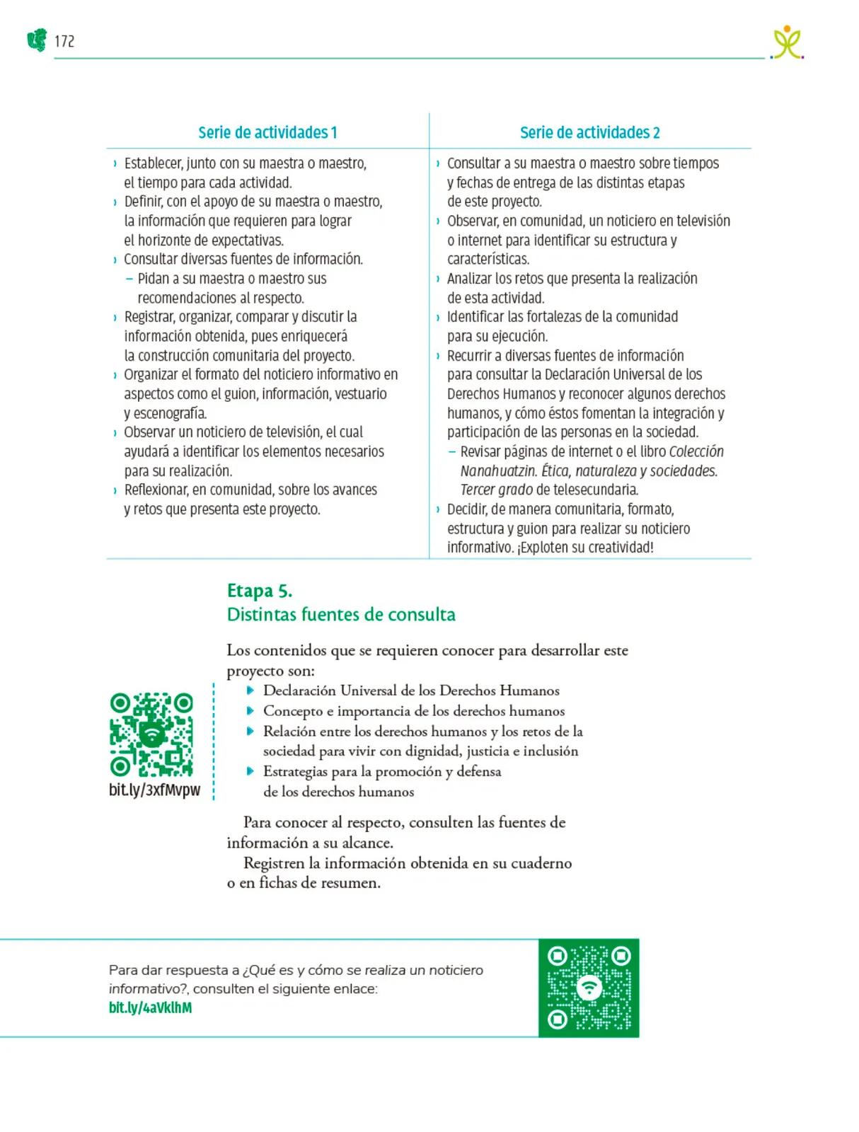 Miniatura página 173 de Colección Nanahuatzin. Nuestro libro de Proyectos.  Tomo III.  Libro de Educación Telesecundaria Grado 3°  Ciclo Escolar 2025 - 2026