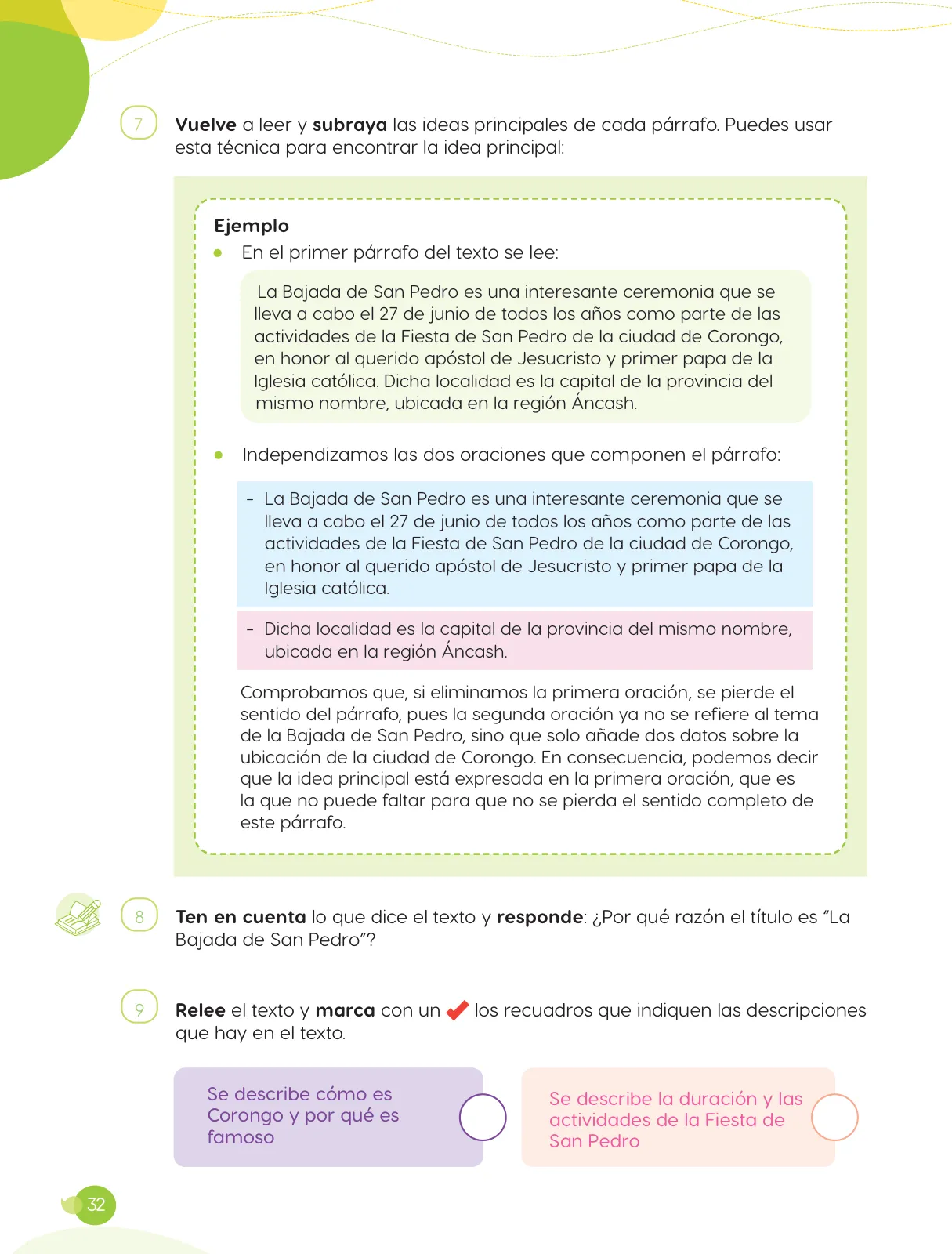 Página 34 de Cuadernillo de Comunicación 5, quinto grado de Primaria · 2023