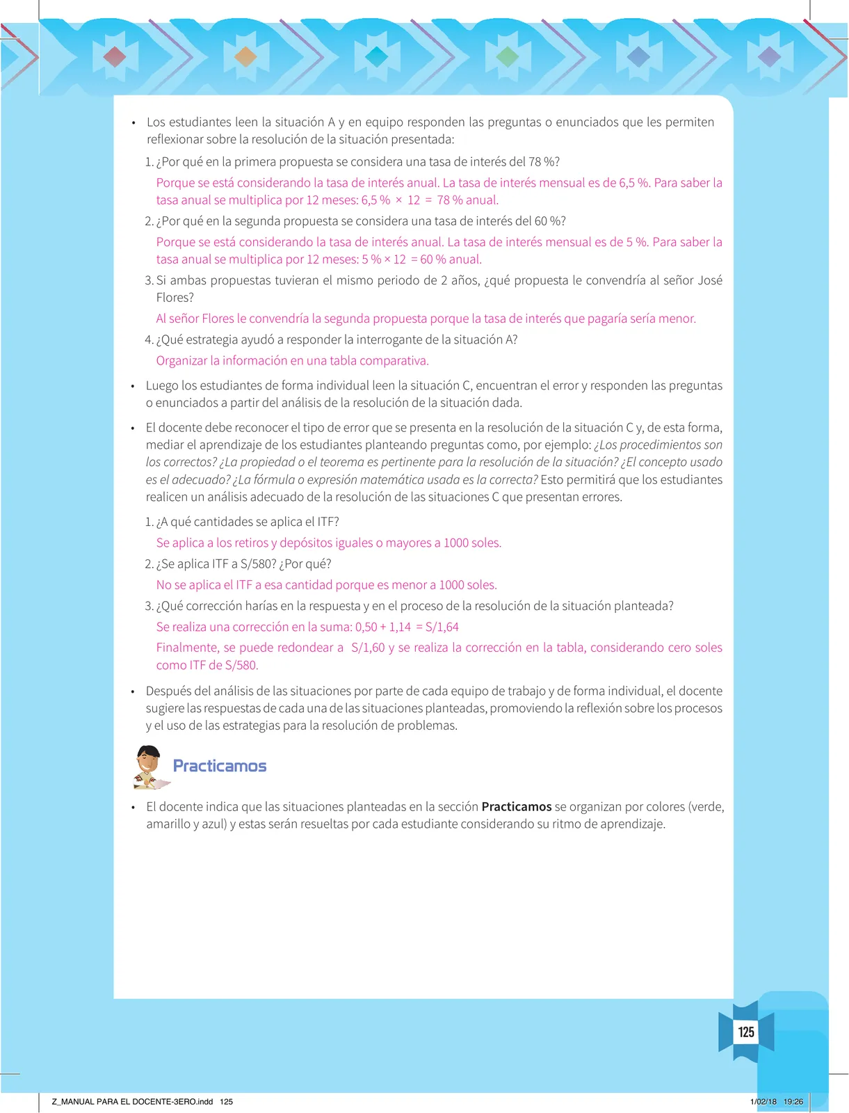 Página 127 de Resolvamos problemas 3 : manual para el docente 2018 · 2018