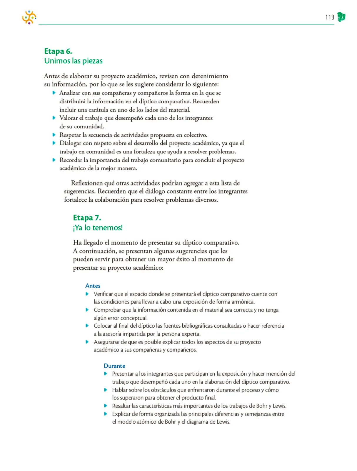 Miniatura página 120 de Colección Nanahuatzin. Nuestro libro de Proyectos.  Tomo II.  Libro de Educación Telesecundaria Grado 3°  Ciclo Escolar 2025 - 2026
