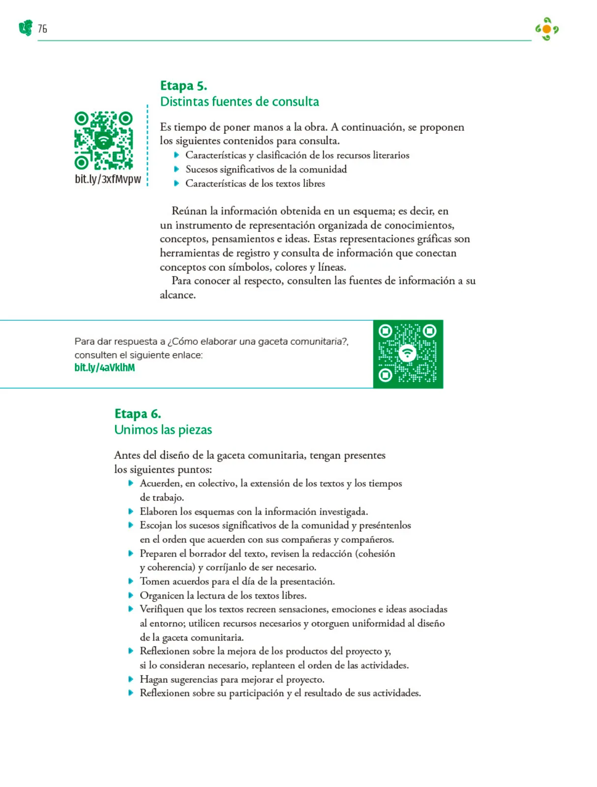 Miniatura página 77 de Colección Nanahuatzin. Nuestro libro de Proyectos.  Tomo II.  Libro de Educación Telesecundaria Grado 3°  Ciclo Escolar 2025 - 2026