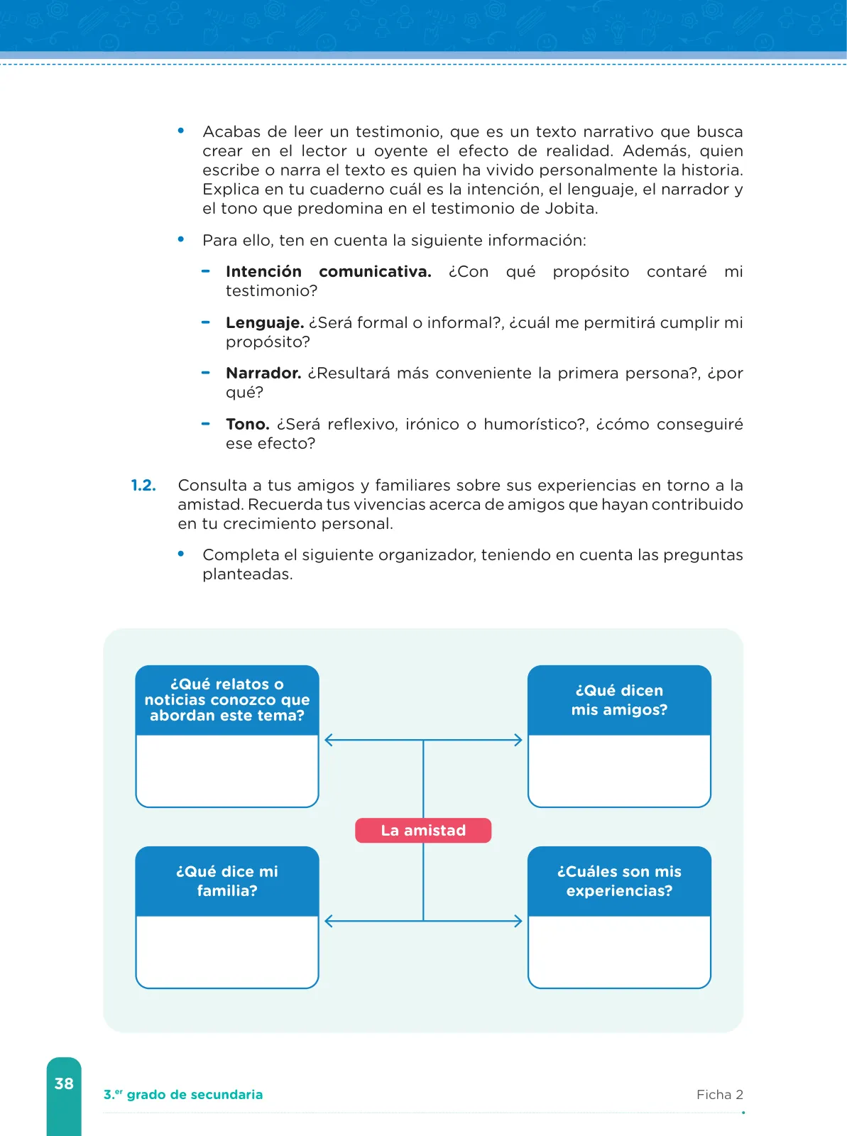 Miniatura página 40 de Fichas de aprendizaje de Comunicación 3 · 2024