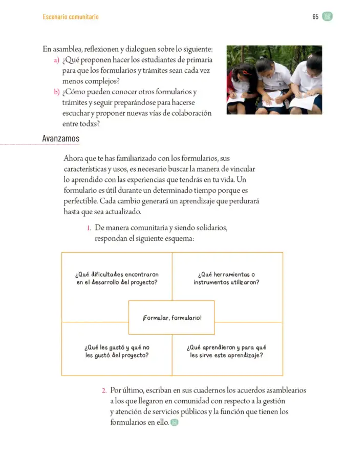Página 68 de Proyectos Comunitarios. Libro de Educación Primaria Grado 5° Ciclo Escolar 2025 - 2026