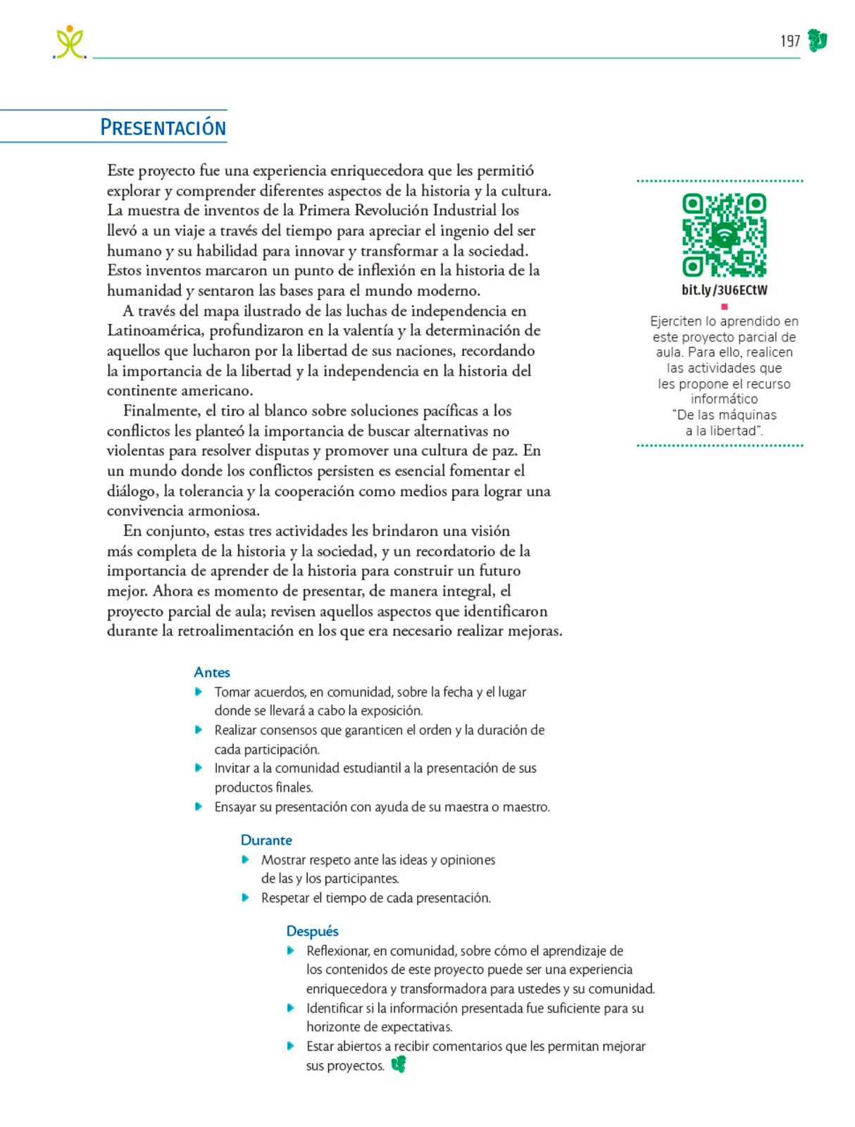 Página 198 de Colección Nanahuatzin. Nuestro libro de Proyectos. Tomo II. Libro de Educación Telesecundaria Grado 3° Ciclo Escolar 2025 - 2026