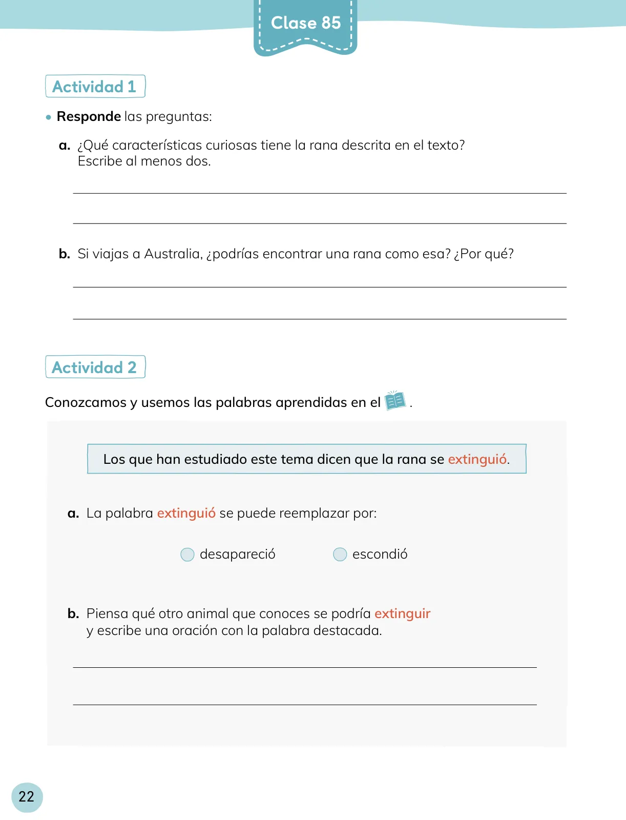 Página 23 de Lenguaje y Comunicación – Cuarto Básico | Texto del Estudiante MINEDUC – Descargar PDF · 2024