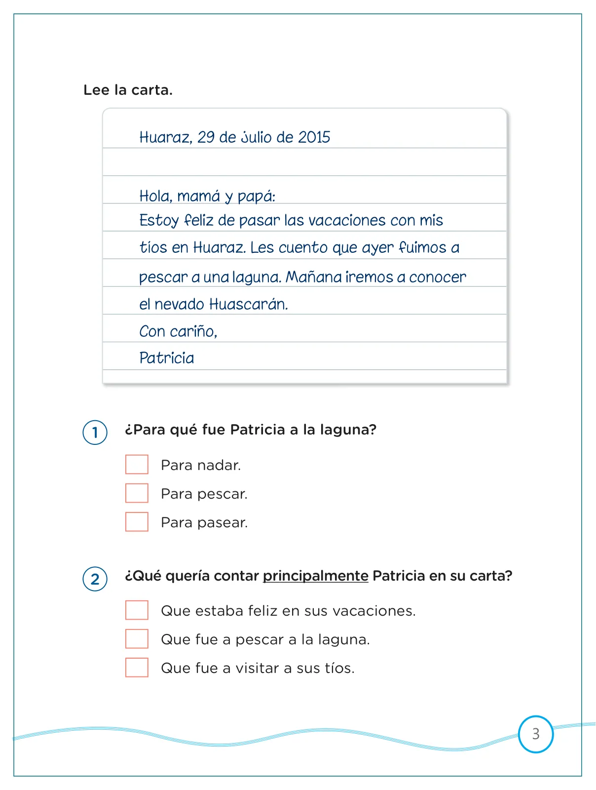 Miniatura página 3 de Kit de evaluación Salida 2 Demostrando lo que aprendimos : Comunicación, tercer trimestre, ﻿Segundo grado - Primaria · 2019