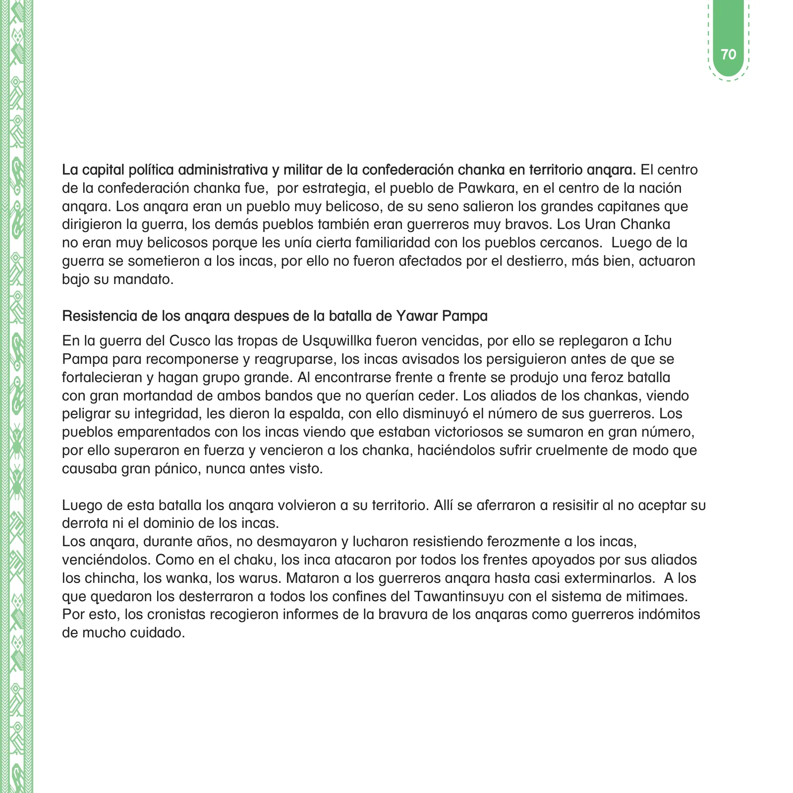Miniatura página 72 de Anqarakunapa kawsakuyninmanta. Literatura 2 - 4° Primaria - Quechua chanka · 2023