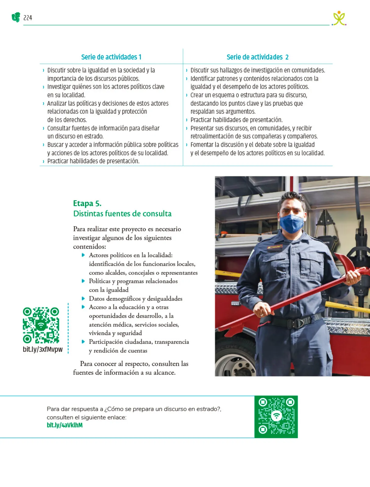 Miniatura página 225 de Colección Nanahuatzin. Nuestro libro de Proyectos.  Tomo III.  Libro de Educación Telesecundaria Grado 3°  Ciclo Escolar 2025 - 2026