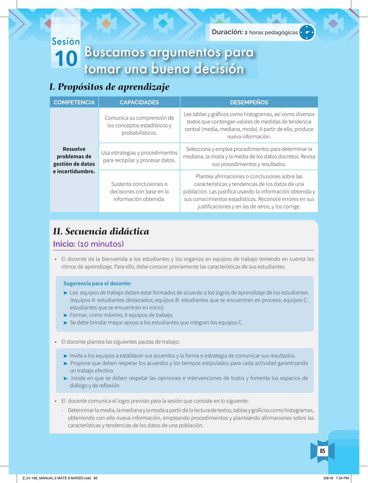 Miniatura página 87 de Resolvamos problemas 2 : manual para el docente 2018 · 2018