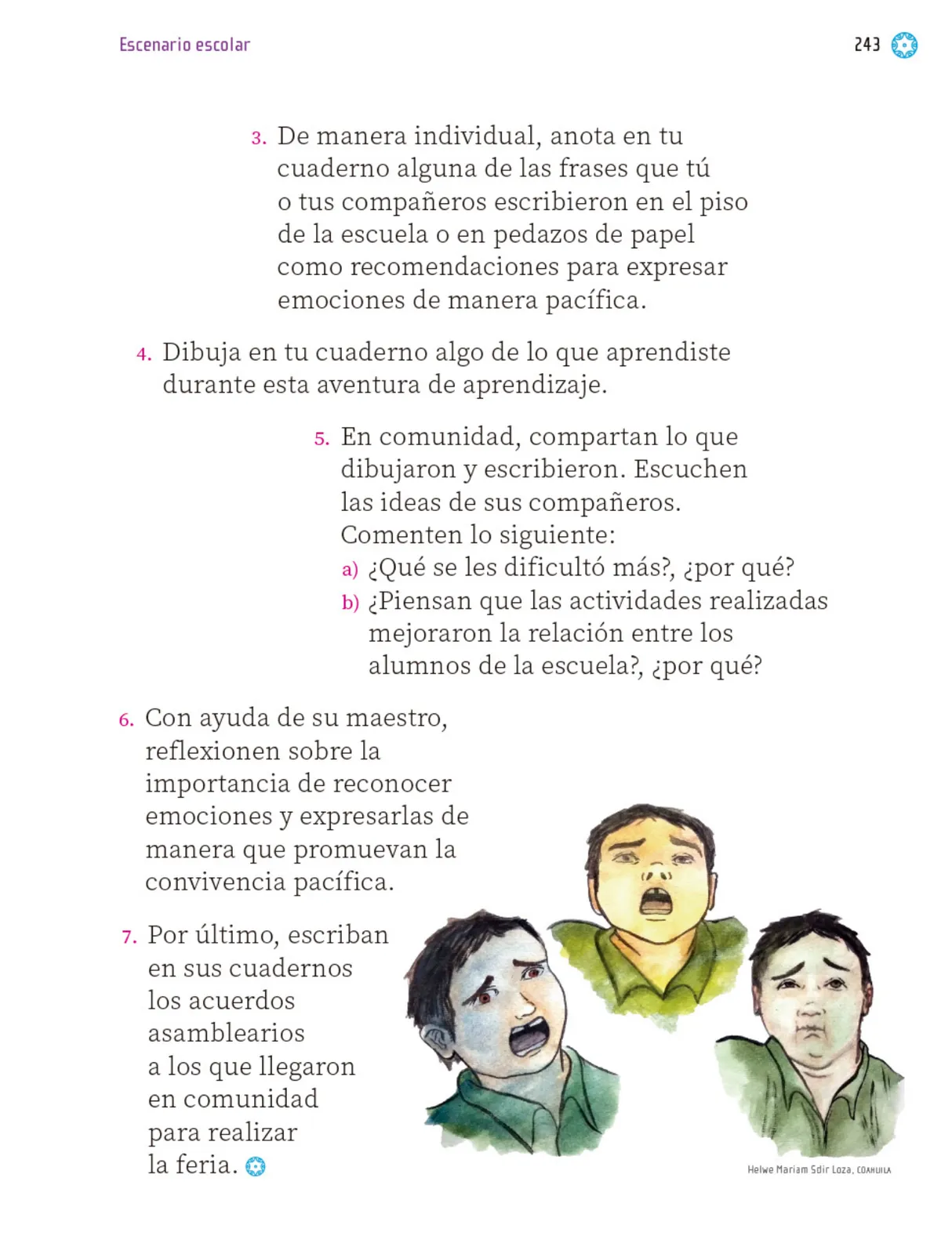 Página 244 de Proyectos Escolares. Libro de Educación Primaria Grado 1° Ciclo Escolar 2025 - 2026