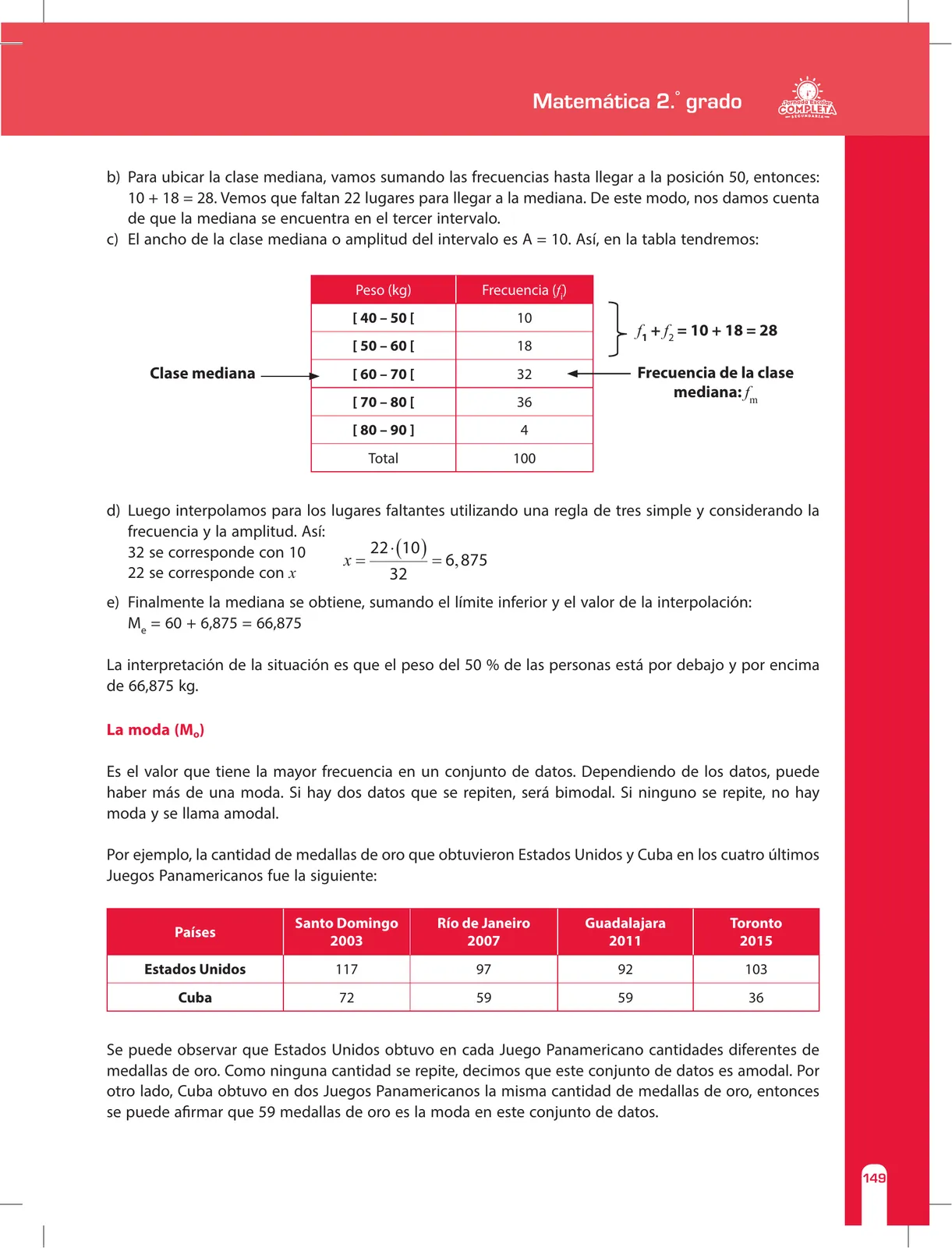 Miniatura página 149 de Matemática 2 : cuaderno de reforzamiento pedagógico - JEC · 2016