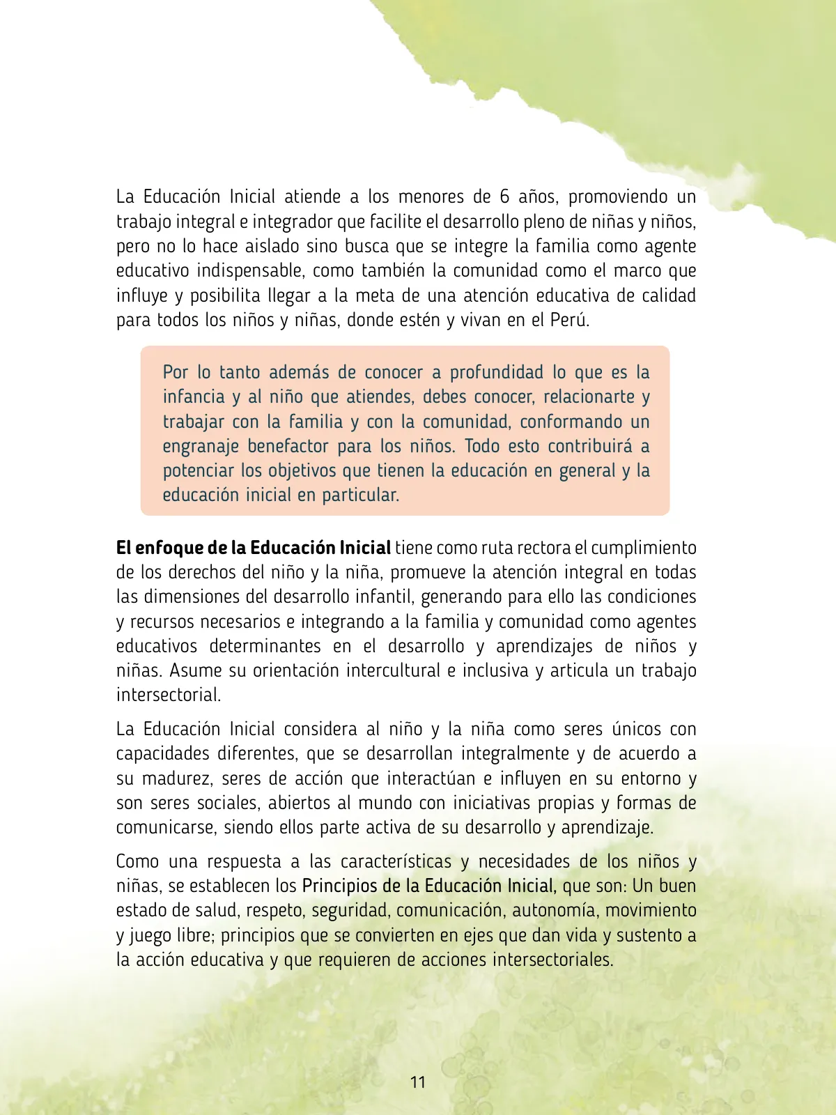 Página 13 de Agenda pedagógica 2017-2018 para docentes de II Ciclo de Instituciones de nivel de Educación Inicial · 2017