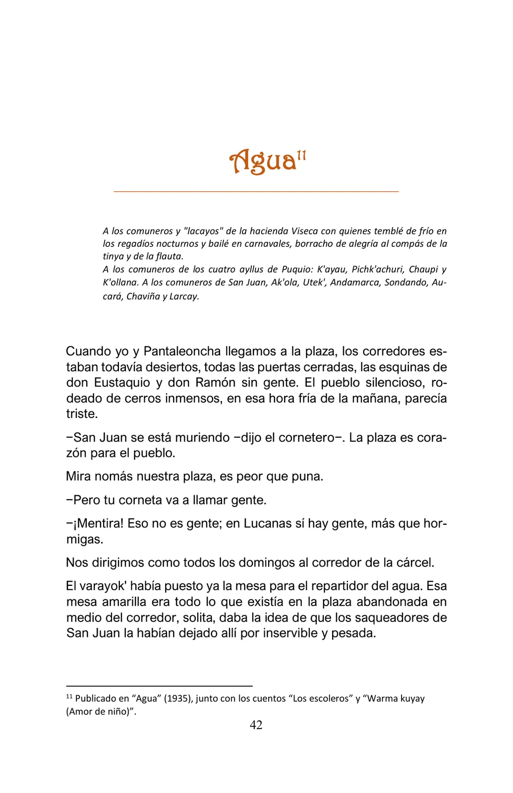 Miniatura página 42 de Arguedas, entre el fuego y el amor : textos seleccionados para estudiantes de Educación Básica · 2021