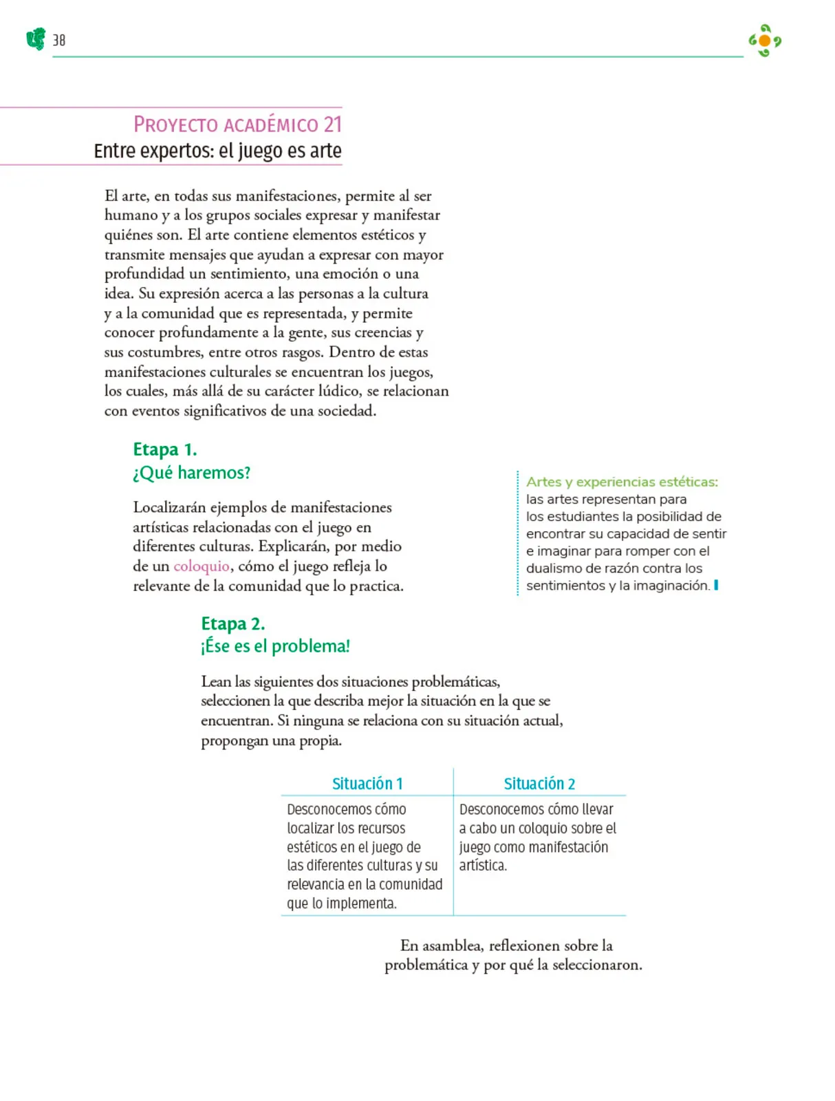 Miniatura página 39 de Colección Ximhai. Nuestro libro de Proyectos.  Tomo II.   Libro de Educación Telesecundaria Grado 1°  Ciclo Escolar 2025 - 2026