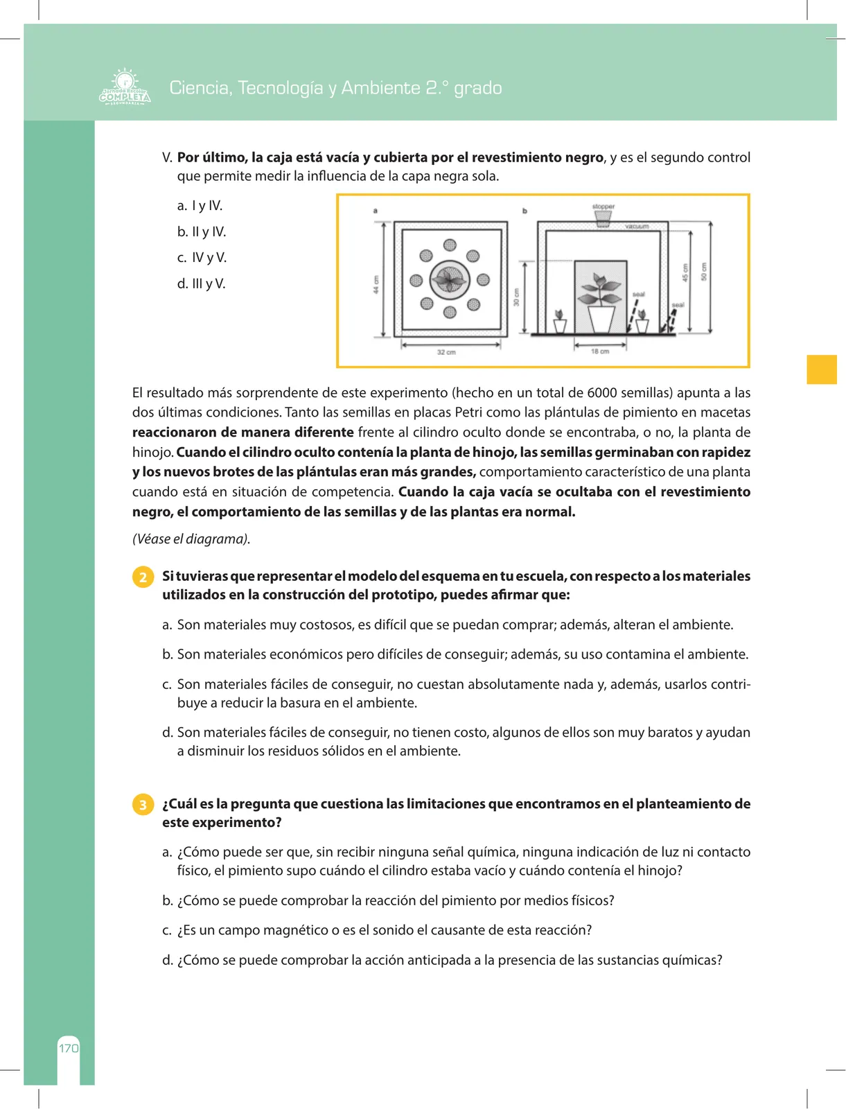 Miniatura página 170 de Ciencia, Tecnología y Ambiente 2 : cuaderno de reforzamiento pedagógico - JEC · 2016