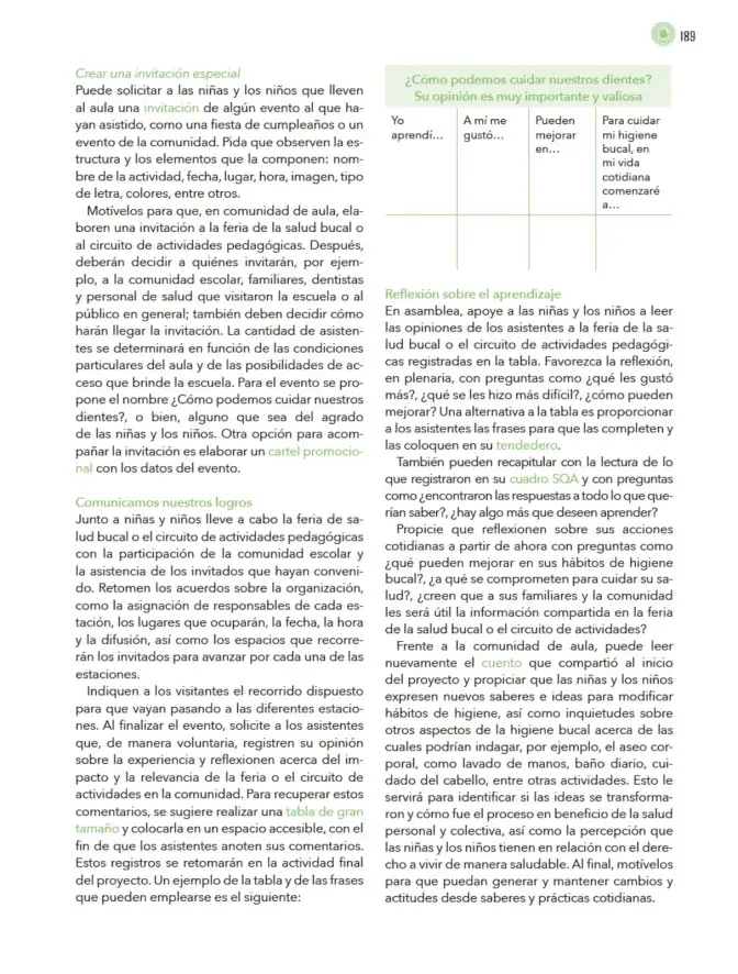 Página 190 de Modalidades de trabajo para la acción transformadora y el codiseño Libro de Educación Preescolar Grado 1°, 2°, 3° Ciclo Escolar 2025 - 2026