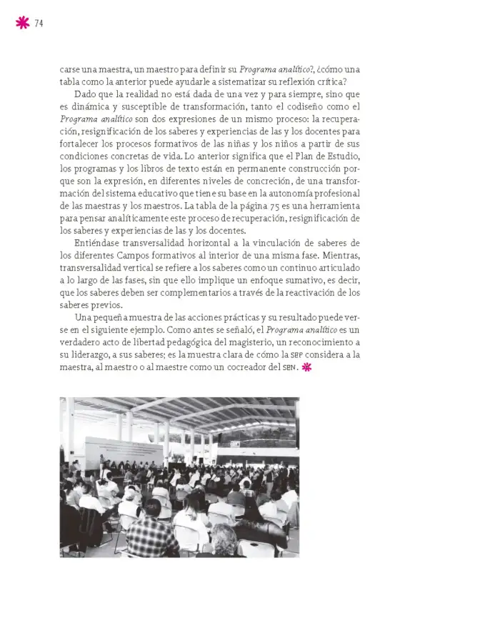 Página 75 de Un libro sin recetas para la maestra y el maestro. Fase 6. Libro de Educación Secundaria Grado 1°, 2°, 3° Ciclo Escolar 2025 - 2026