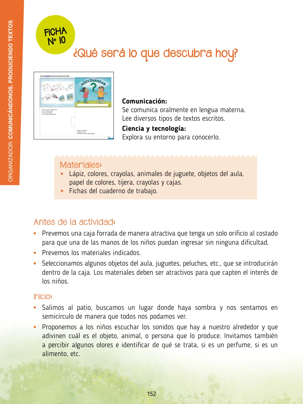 Miniatura página 154 de Agenda pedagógica 2017-2018 para docentes de II Ciclo de Instituciones de nivel de Educación Inicial · 2017