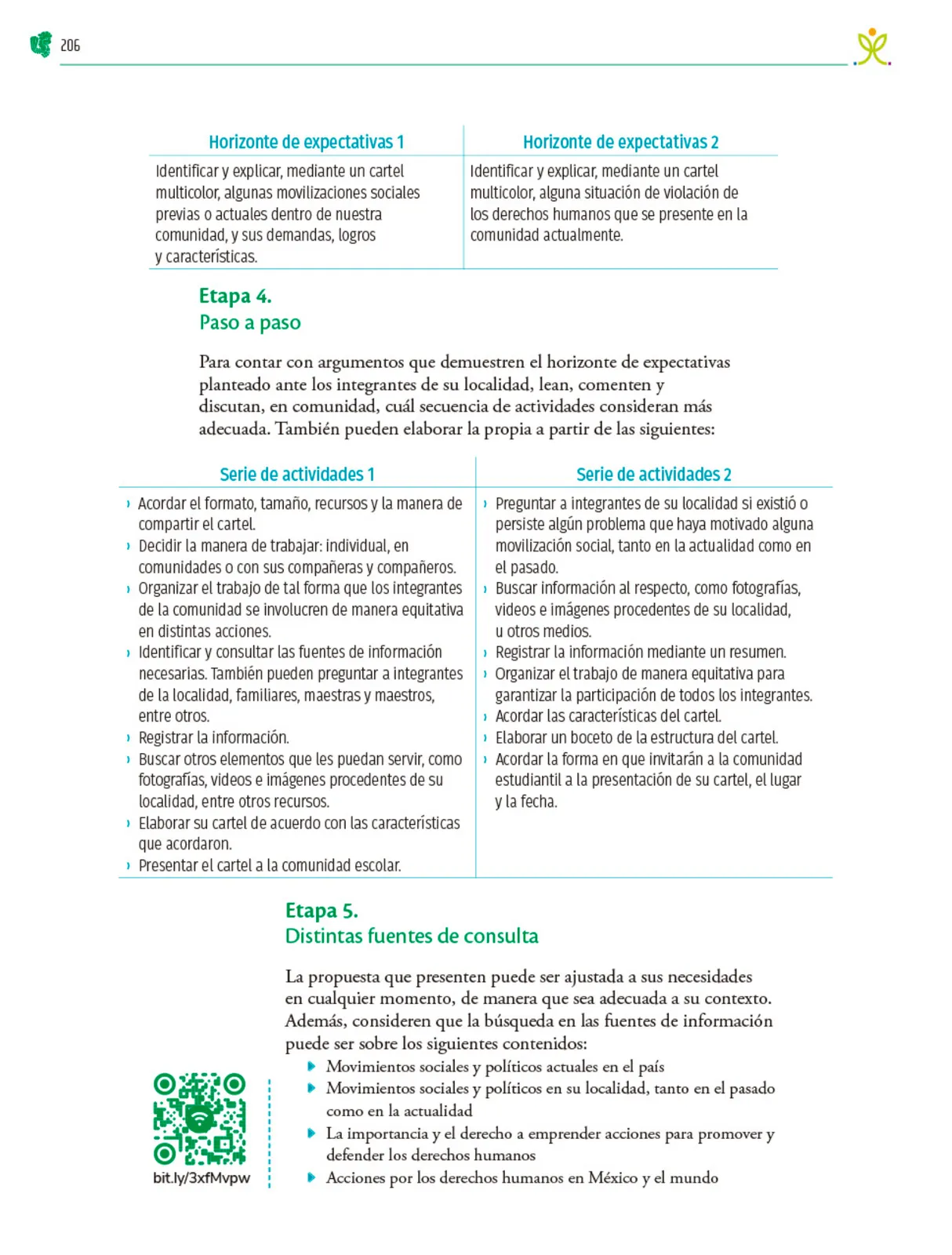 Miniatura página 207 de Colección Sk´asolil. Nuestro libro de Proyectos.  Tomo III.  Libro de Educación Telesecundaria Grado 2°  Ciclo Escolar 2025 - 2026
