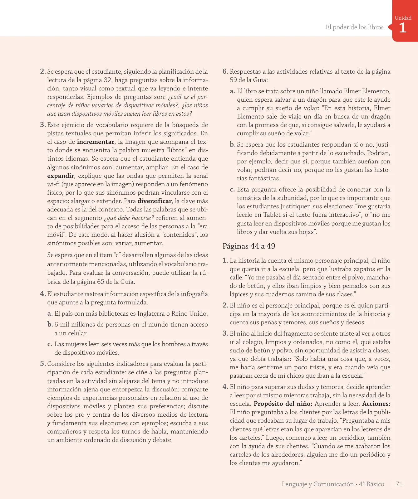 Miniatura página 73 de Lenguaje y Comunicación – Cuarto Básico | Texto del Estudiante MINEDUC – Descargar PDF · 2024