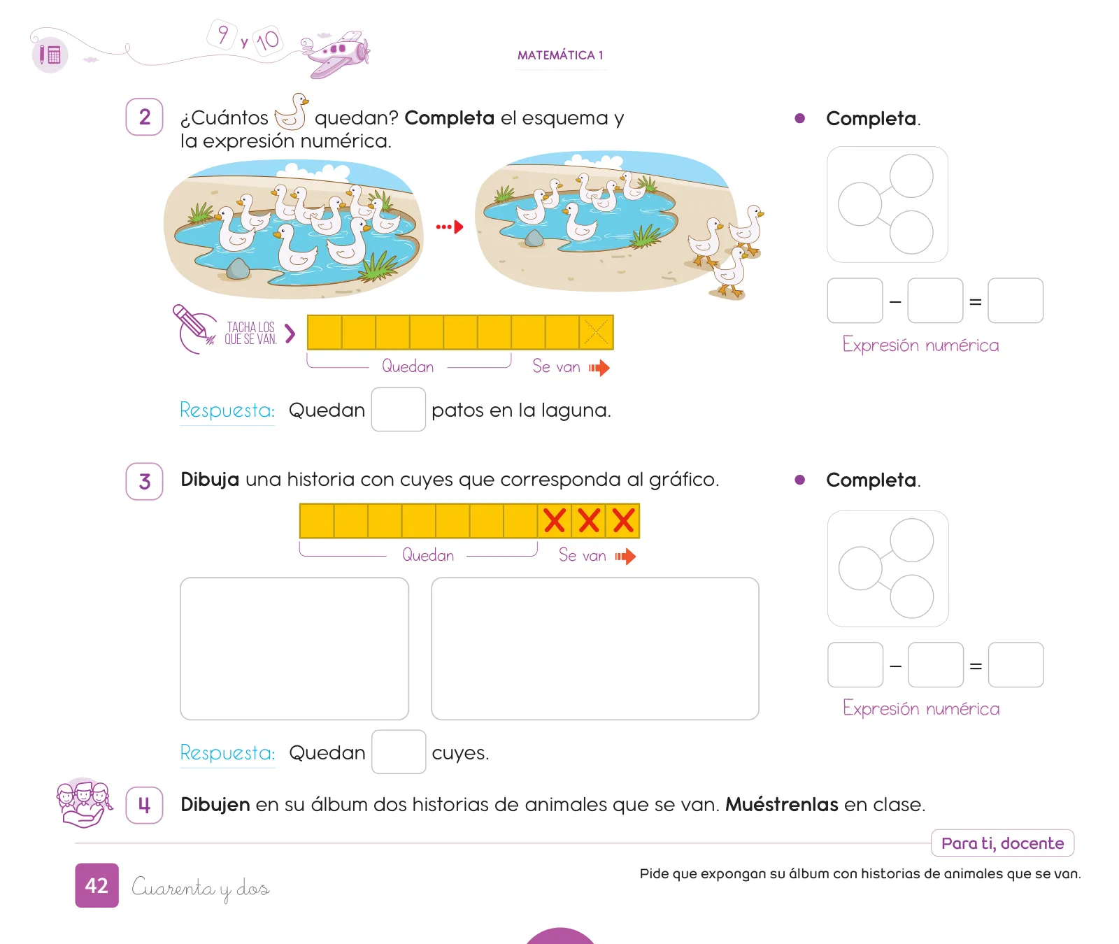 Página 44 de Cuadernillo de Matemática 1, primer grado de Primaria · 2023