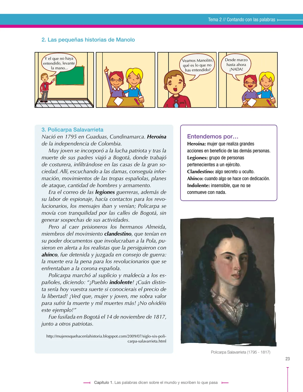 Miniatura página 23 de Lenguaje 6° · Secundaria Activa
