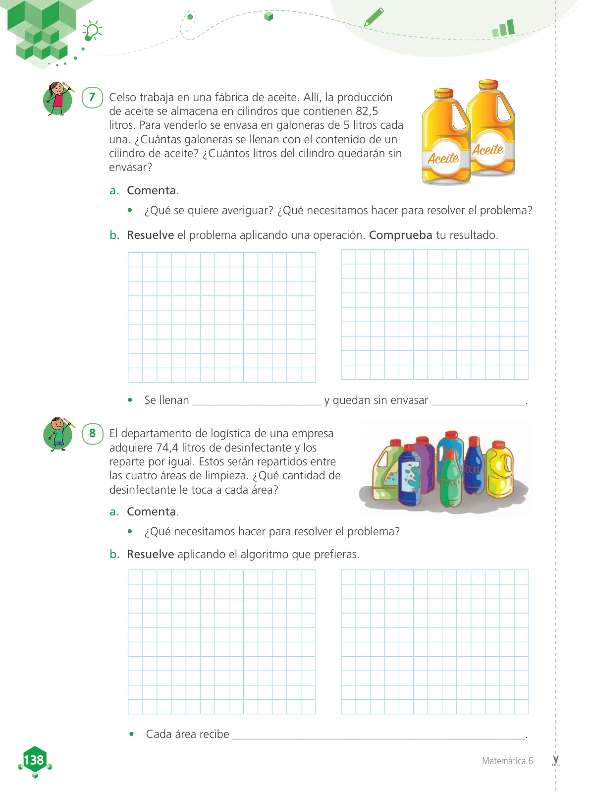 Miniatura página 140 de Matemática 6 : cuaderno de trabajo para sexto grado de Educación Primaria 2019 · 2019