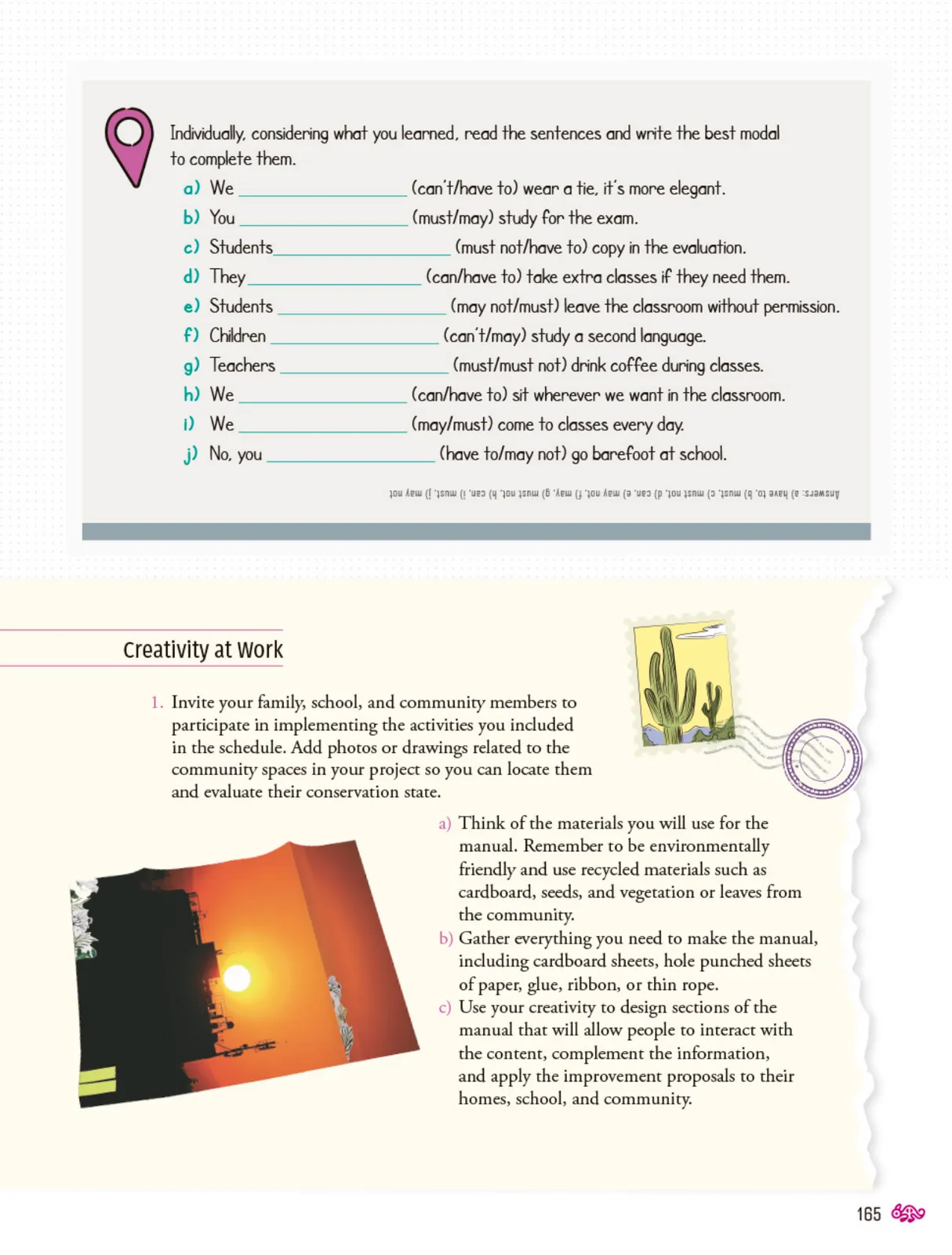 Miniatura página 166 de Uérakua anapu uantakua. Projects and Readings.  Libro de Educación Telesecundaria Grado 1°  Ciclo Escolar 2025 - 2026