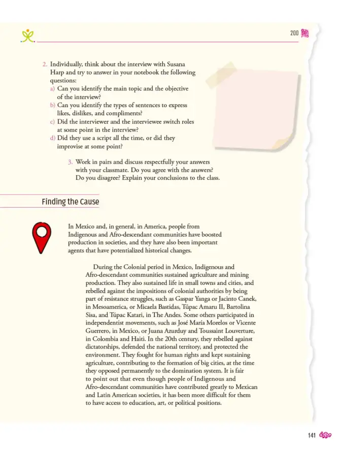 Página 142 de Uérakua anapu uantakua. Projects and Readings. Libro de Educación Telesecundaria Grado 1° Ciclo Escolar 2025 - 2026