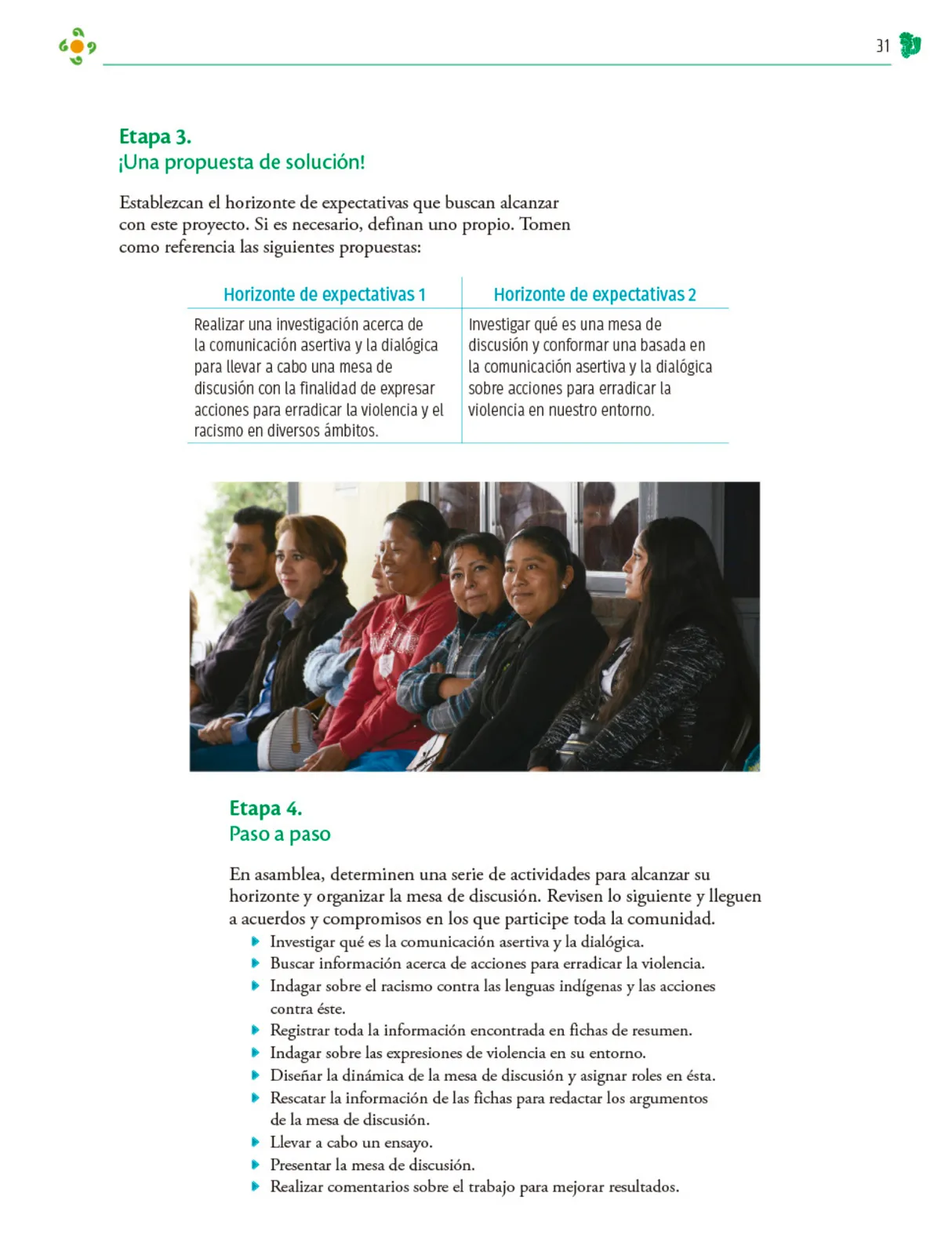Miniatura página 32 de Colección Ximhai. Nuestro libro de Proyectos.  Tomo III.  Libro de Educación Telesecundaria Grado 1°  Ciclo Escolar 2025 - 2026