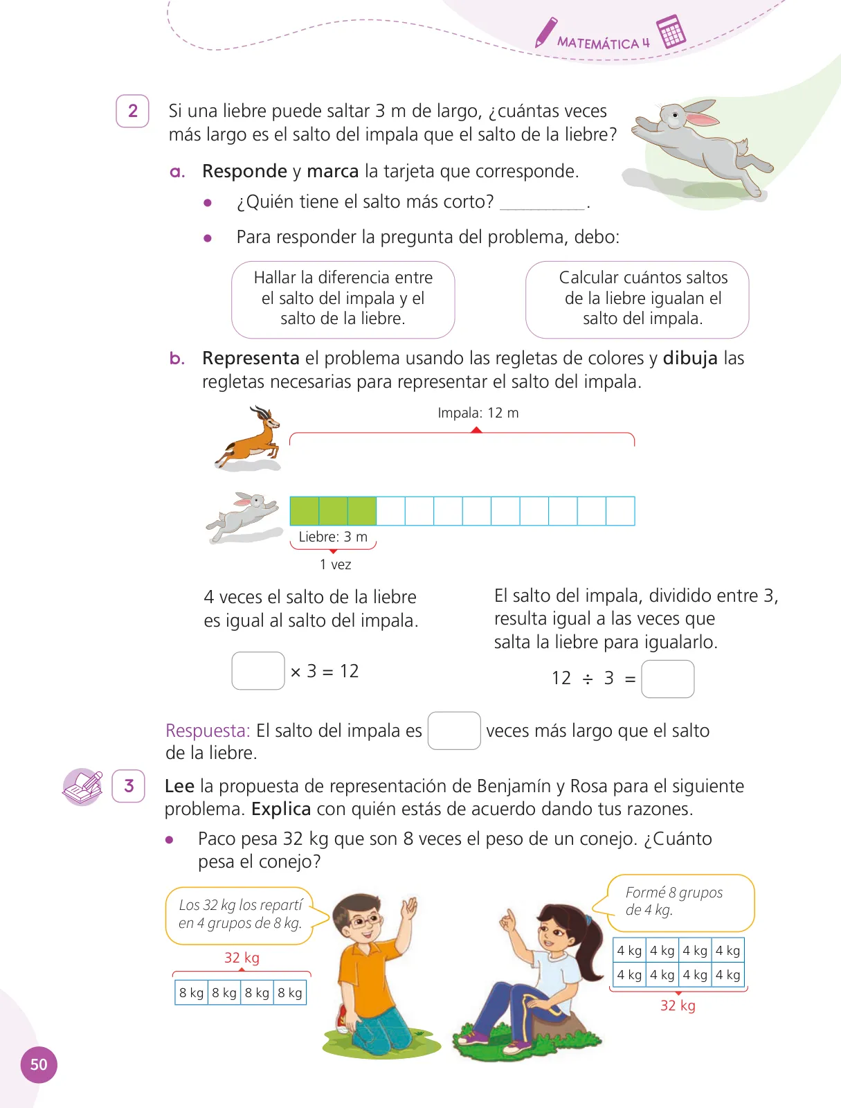 Página 52 de Cuadernillo de Matemática 4, cuarto grado de Primaria · 2023