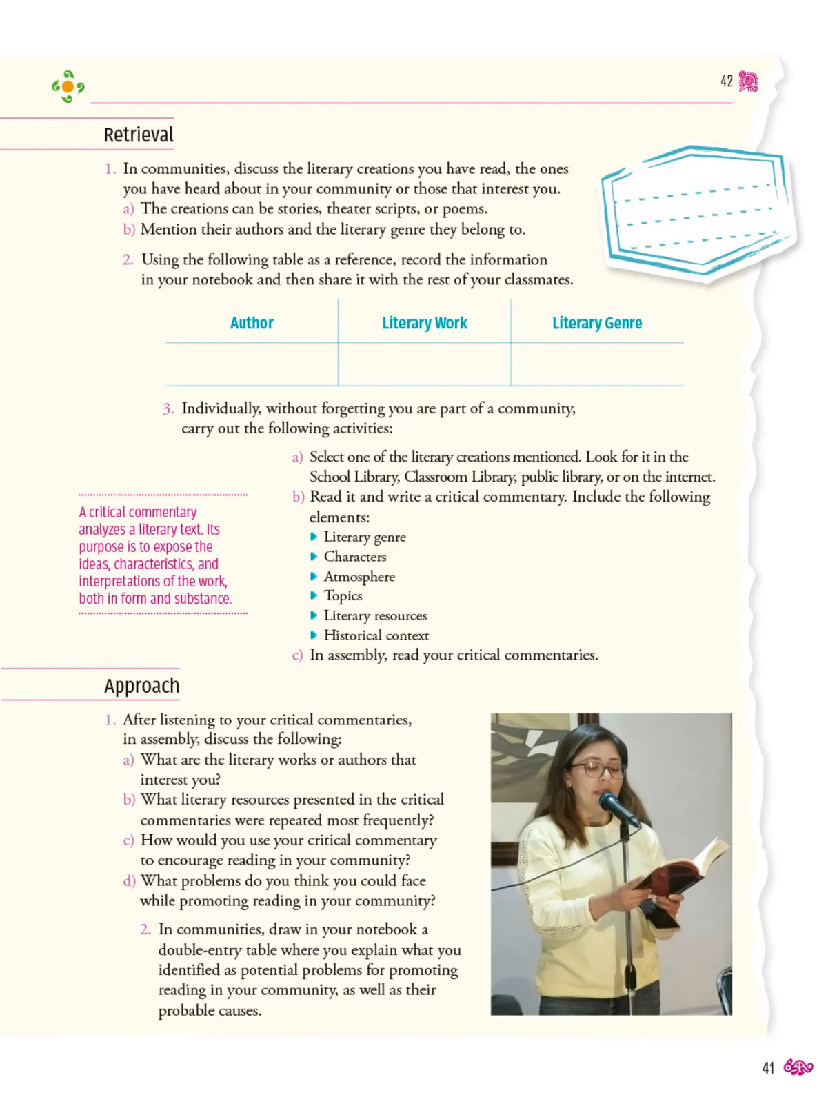 Miniatura página 42 de Uérakua anapu uantakua. Projects and Readings  Libro de Educación Secundaria Grado 1°  Ciclo Escolar 2025 - 2026
