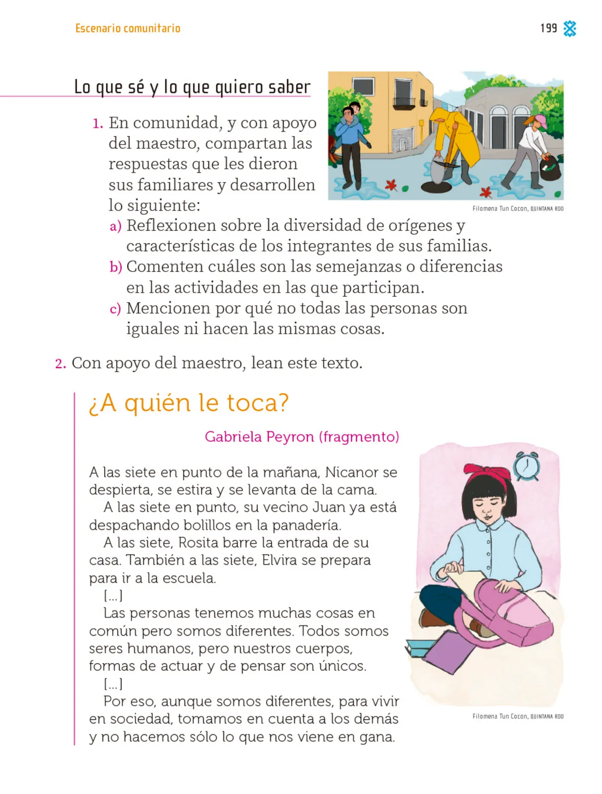 Página 200 de Proyectos Comunitarios. Libro de Educación Primaria Grado 1° Ciclo Escolar 2025 - 2026
