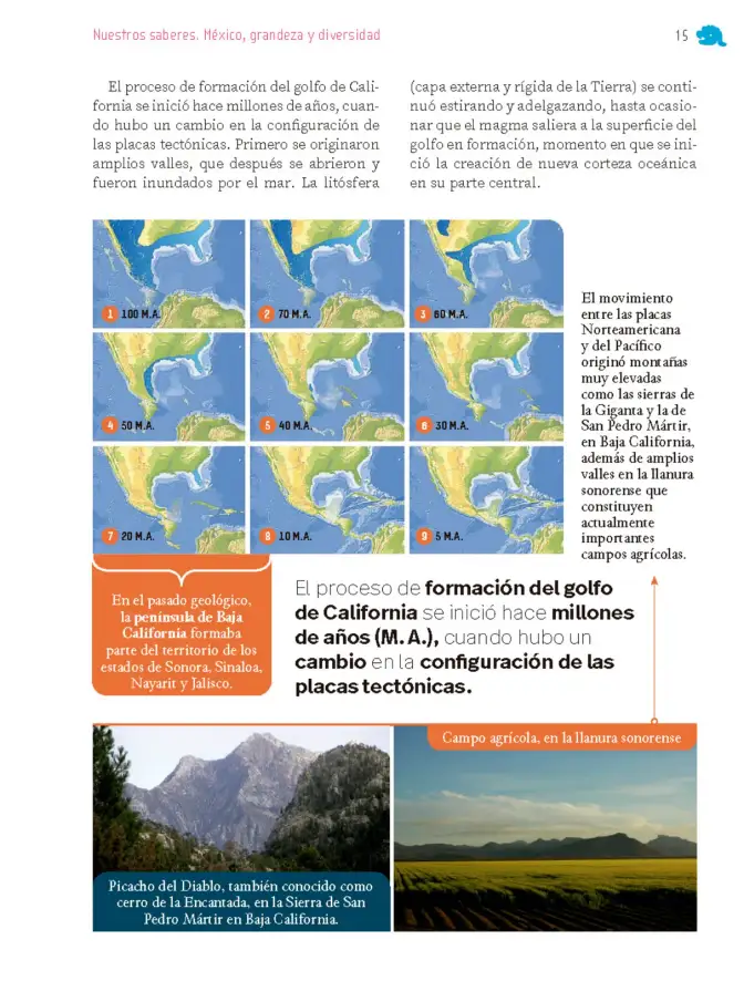 Página 16 de Nuestros saberes: México, grandeza y diversidad. Libro de Educación Primaria Grado 4° Ciclo Escolar 2025 - 2026