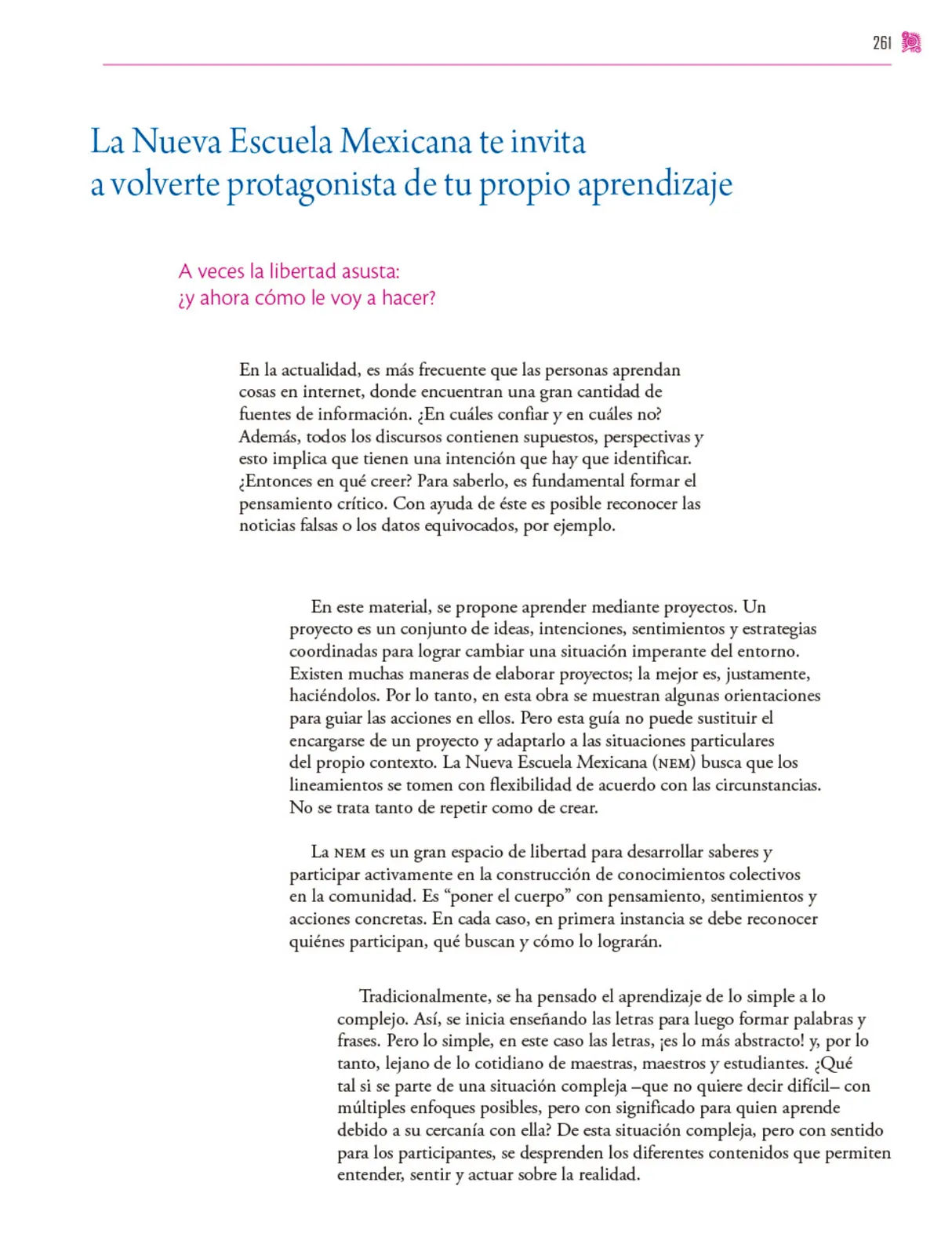 Página 262 de Colección Ximhai. Nuestro libro de proyectos.   Libro de Educación Secundaria Grado 1°  Ciclo Escolar 2025 - 2026