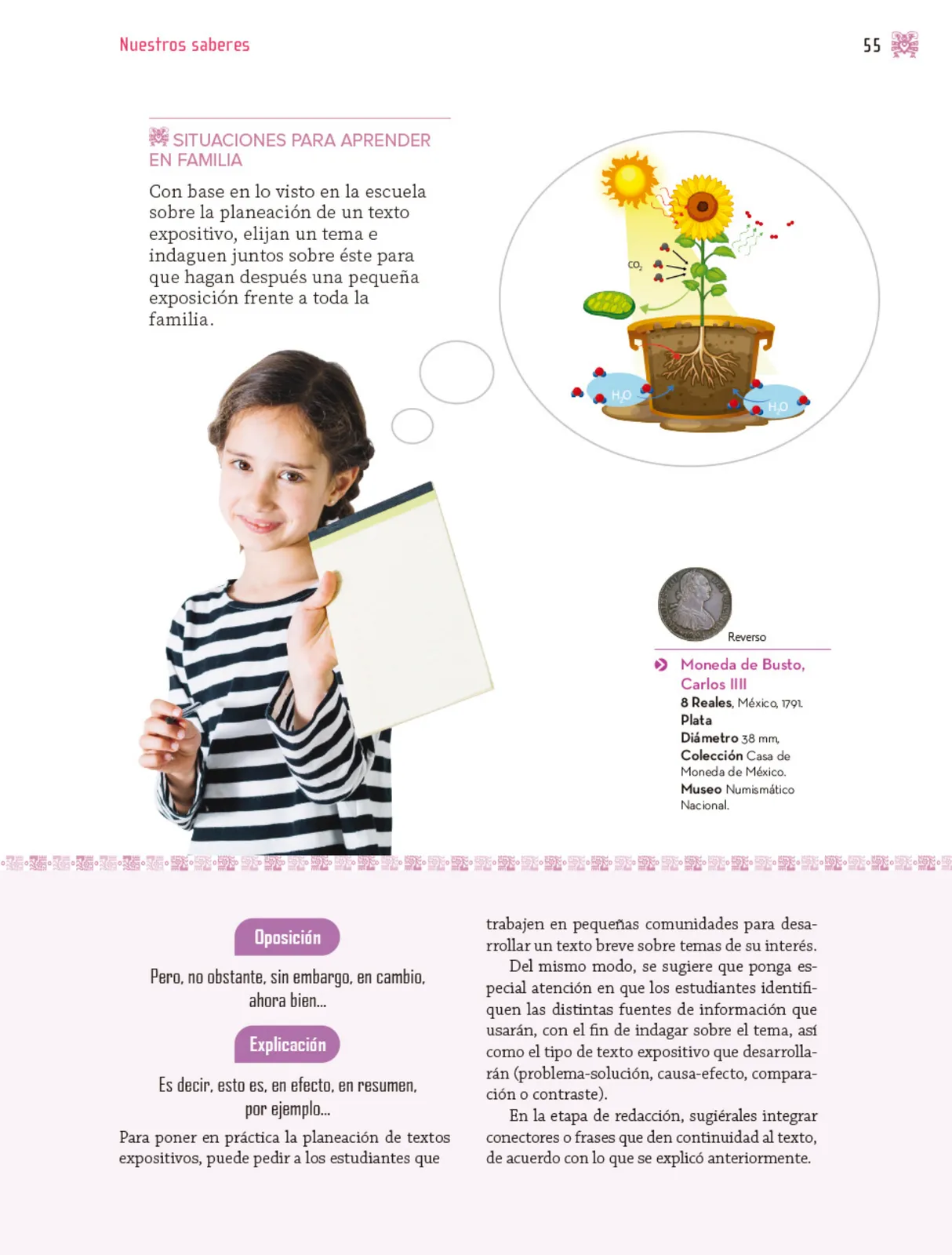 Página 56 de Nuestros saberes: Libro para alumnos, maestros y familia.   Libro de Educación Primaria Grado 3°  Ciclo Escolar 2025 - 2026