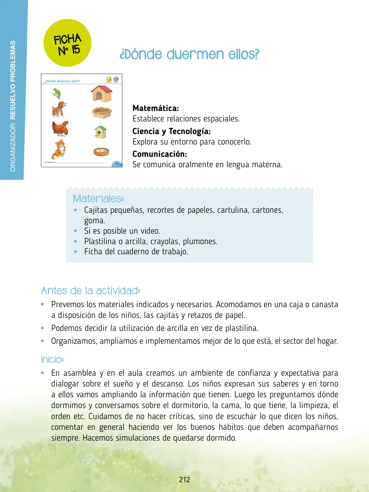 Miniatura página 214 de Agenda pedagógica 2017-2018 para docentes de II Ciclo de Instituciones de nivel de Educación Inicial · 2017