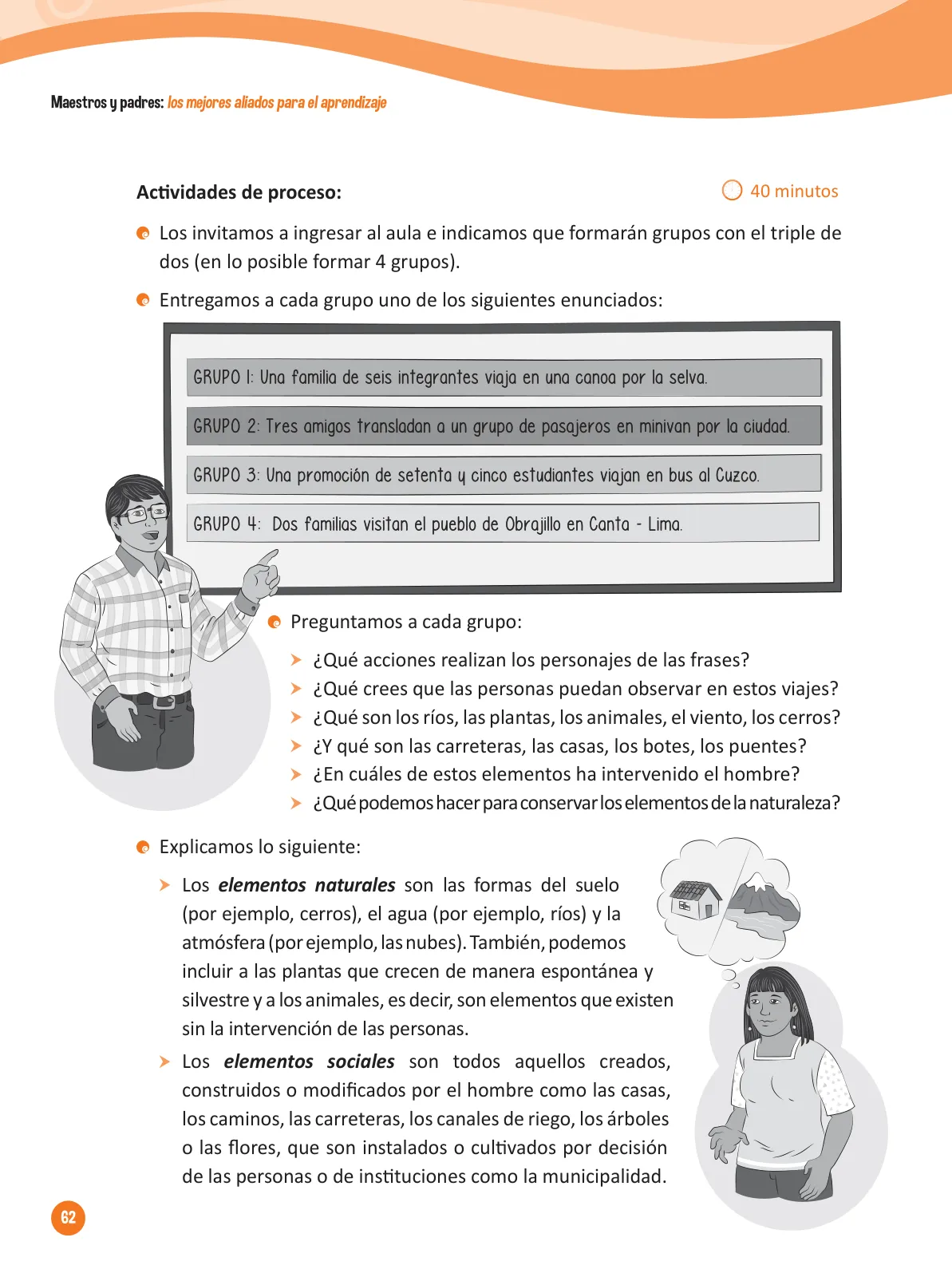 Página 64 de Guía para el trabajo docente con las familias del ciclo IV de Primaria · 2016