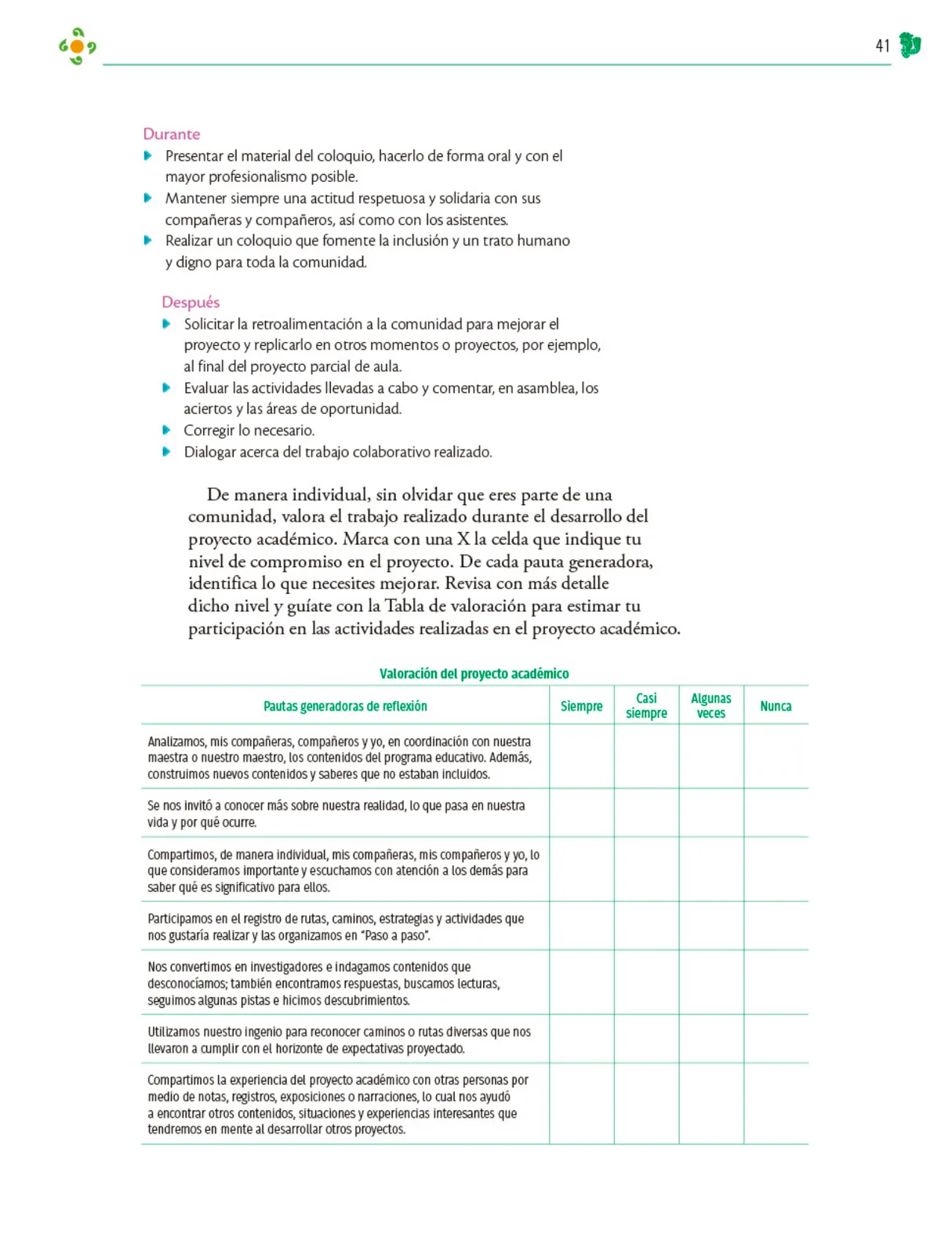 Miniatura página 42 de Colección Ximhai. Nuestro libro de Proyectos.  Tomo II.   Libro de Educación Telesecundaria Grado 1°  Ciclo Escolar 2025 - 2026