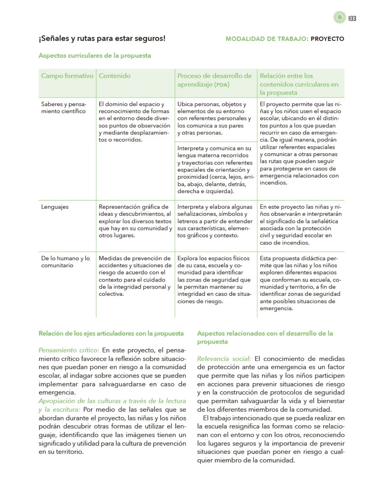 Miniatura página 104 de Modalidades de trabajo para la acción transformadora y el codiseño  Libro de Educación Preescolar Grado 1°, 2°, 3°  Ciclo Escolar 2025 - 2026