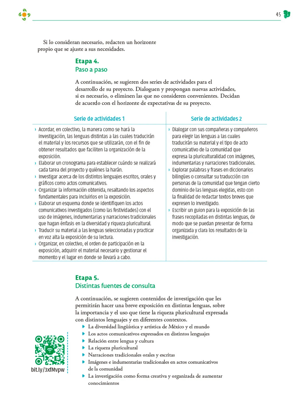 Miniatura página 46 de Colección Sk´asolil. Nuestro libro de Proyectos. Tomo I.    Libro de Educación Telesecundaria Grado 2°  Ciclo Escolar 2025 - 2026