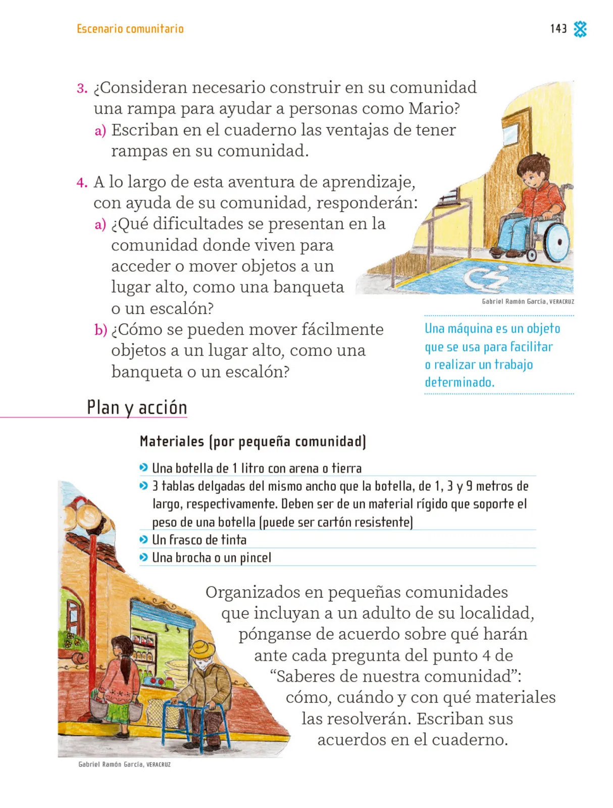 Página 144 de Proyectos Comunitarios. Libro de Educación Primaria Grado 1° Ciclo Escolar 2025 - 2026