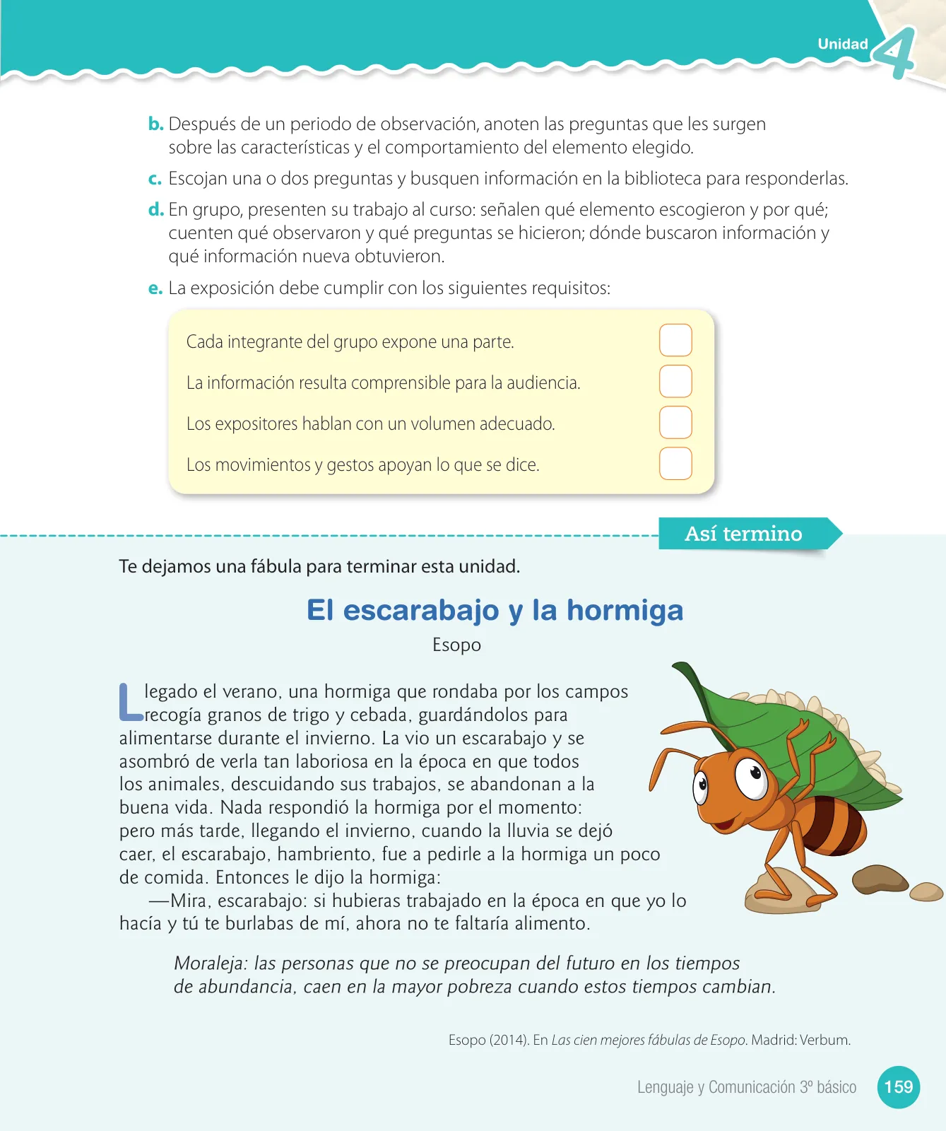 Miniatura página 161 de Lenguaje y Comunicación – Tercero Básico | Texto del Estudiante MINEDUC – Descargar PDF · 2024