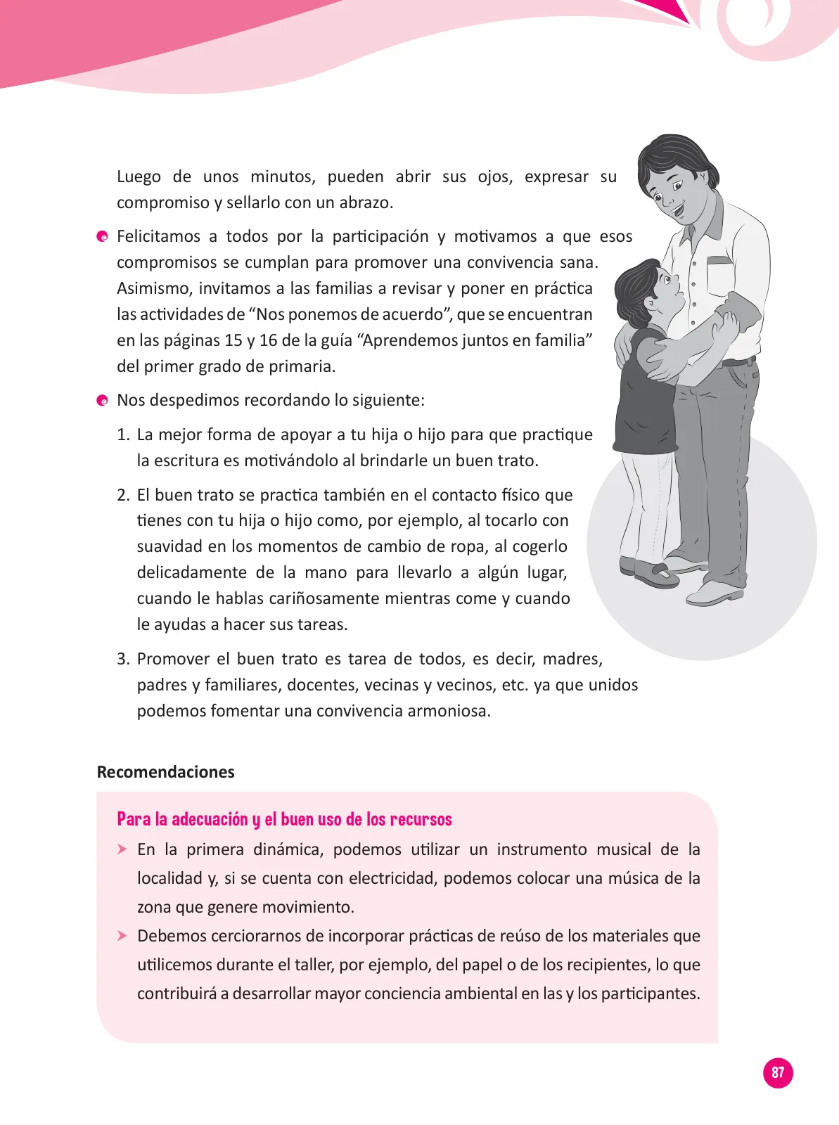 Miniatura página 89 de Guía para el trabajo docente con las familias del ciclo III de Primaria · 2016