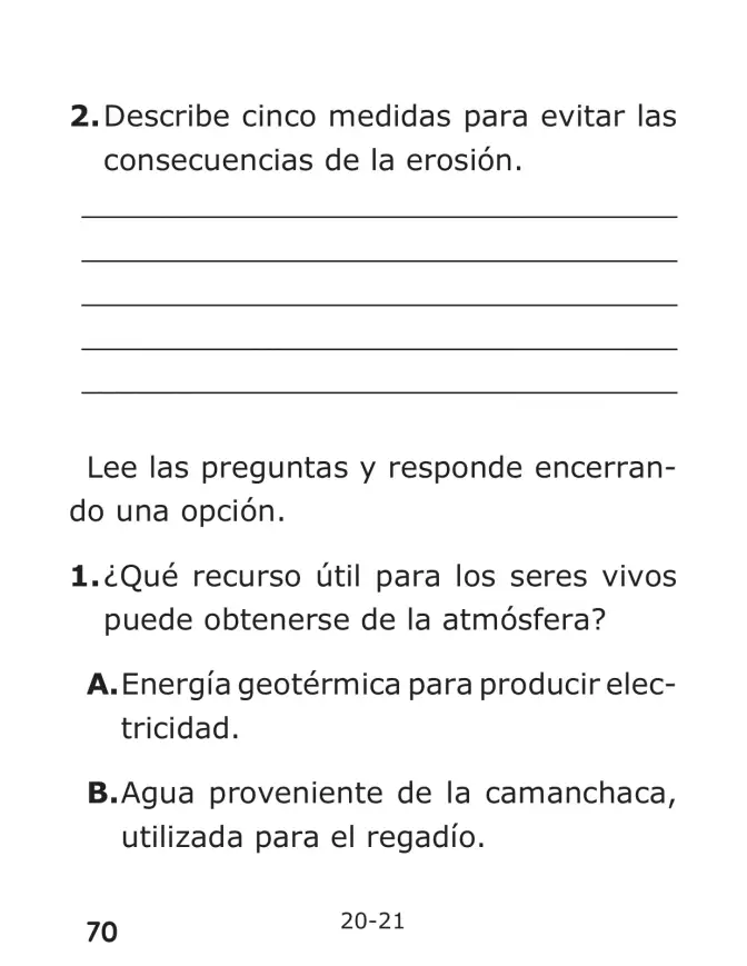 Página 70 de Libro de Ciencias Naturales – Quinto Básico | Texto del Estudiante MINEDUC – Descargar PDF · 2024