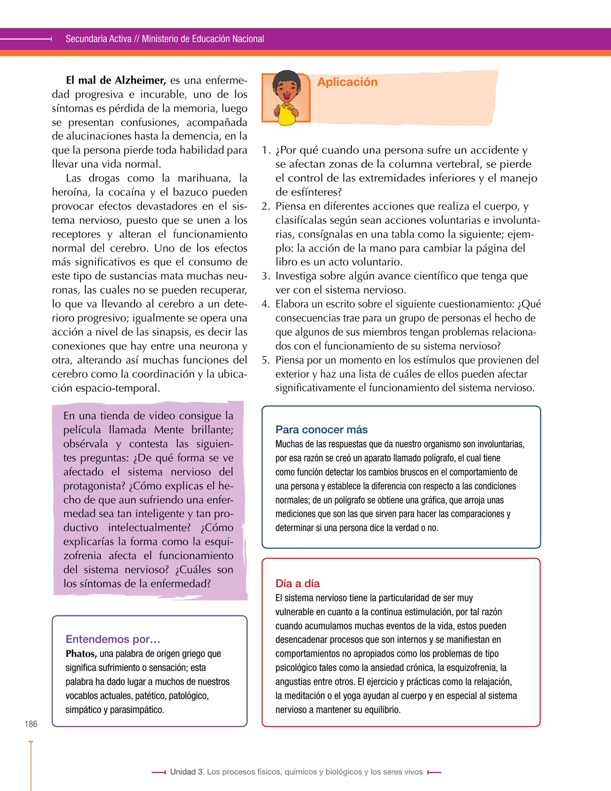 Página 186 de Ciencias Naturales 8° · Secundaria Activa