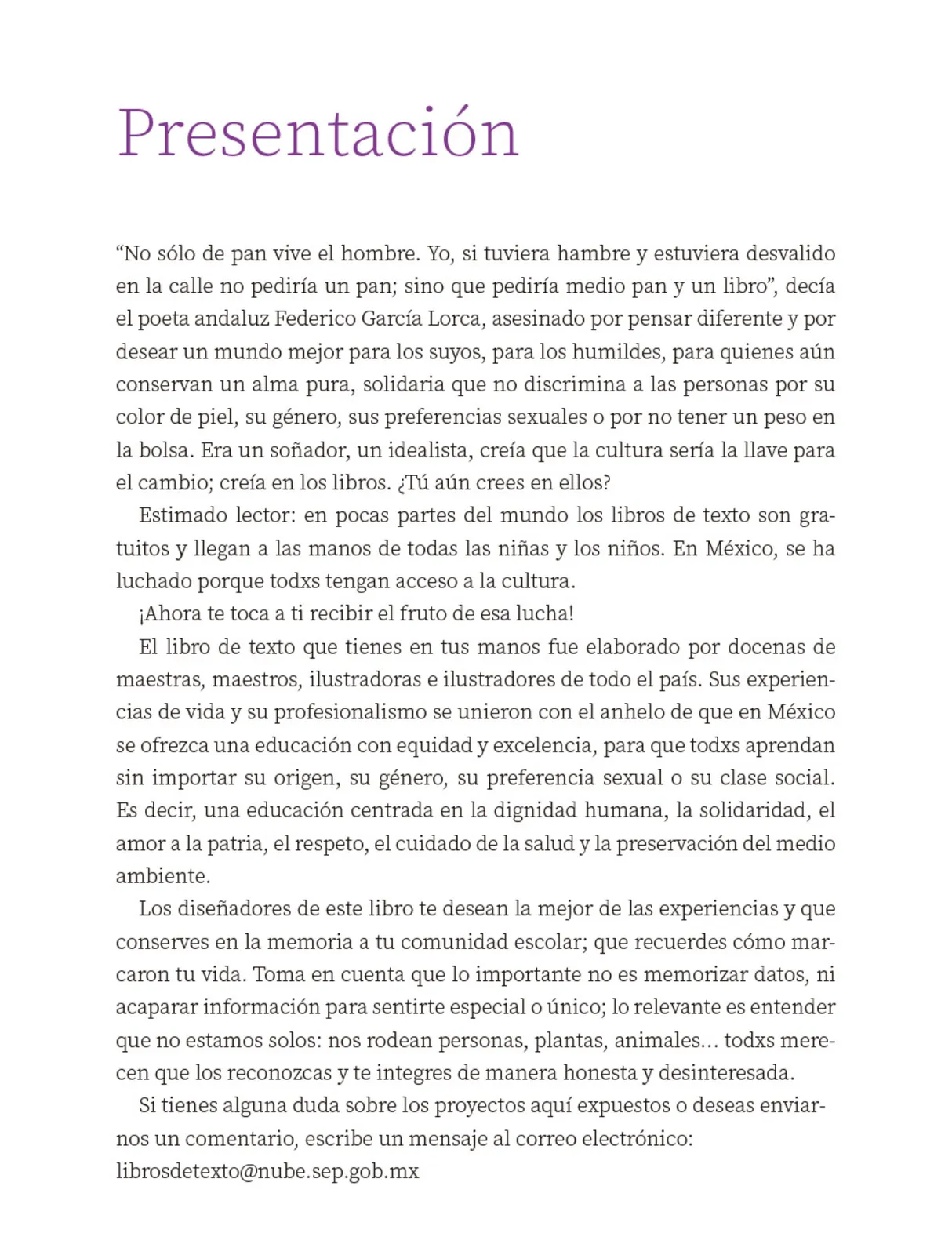 Página 4 de Proyectos Escolares.   Libro de Educación Primaria Grado 5°  Ciclo Escolar 2025 - 2026