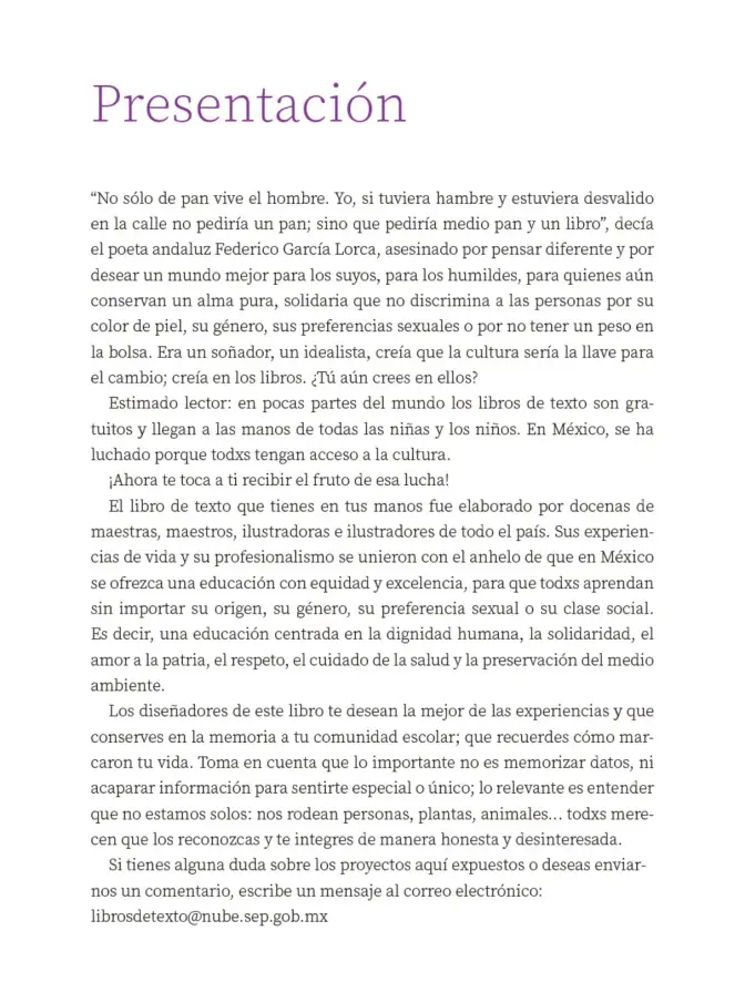 Página 4 de Proyectos Escolares. Libro de Educación Primaria Grado 5° Ciclo Escolar 2025 - 2026