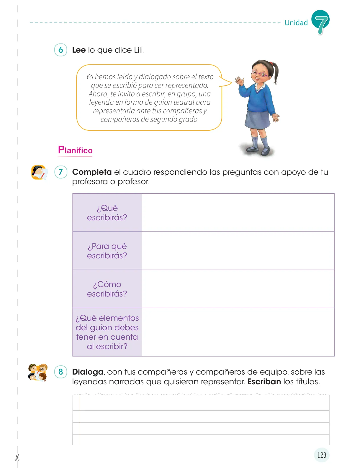 Página 125 de Comunicación 3 : cuaderno de trabajo para tercer grado de Educación Primaria 2019 · 2019